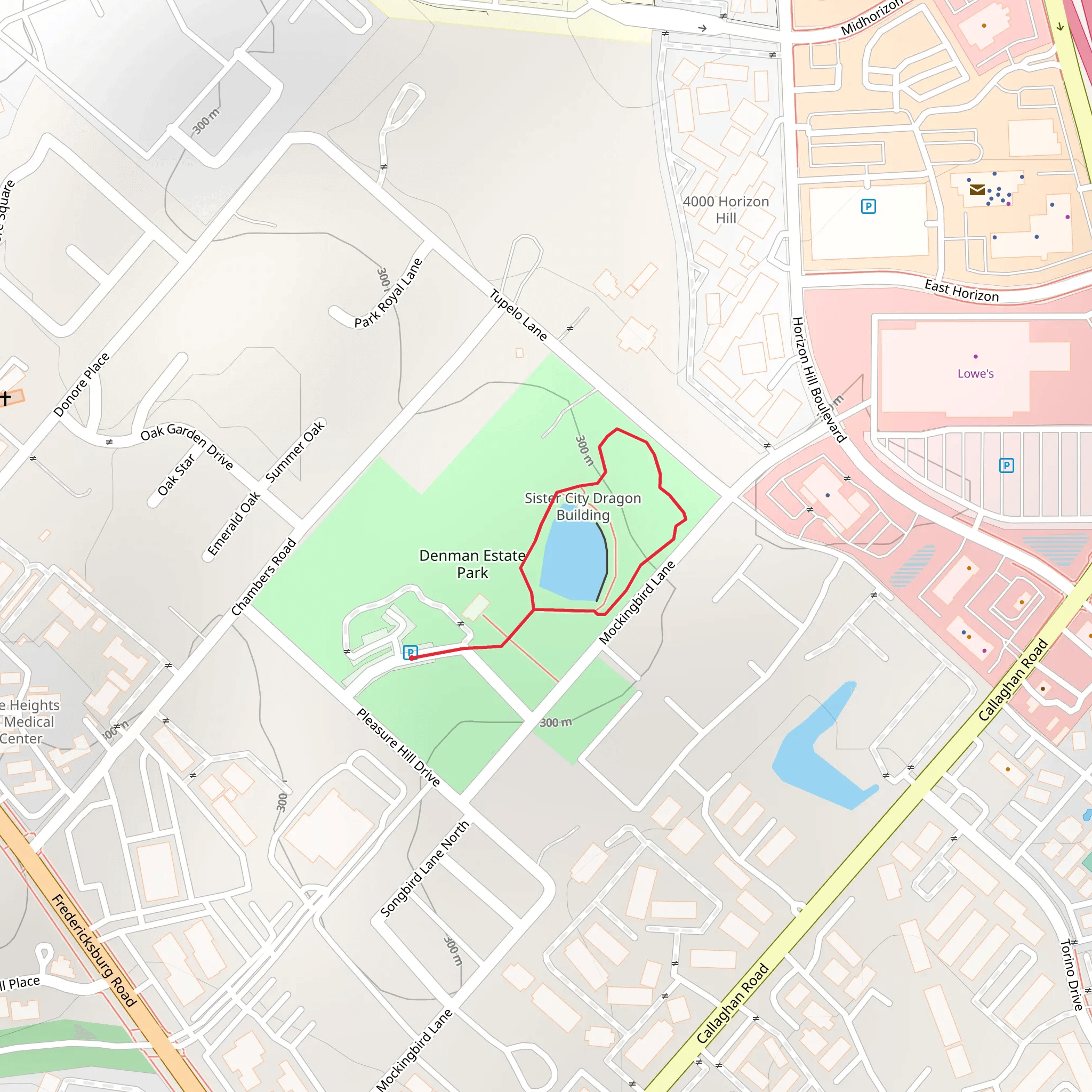 Denman Estate Pond Loop mobile static map
