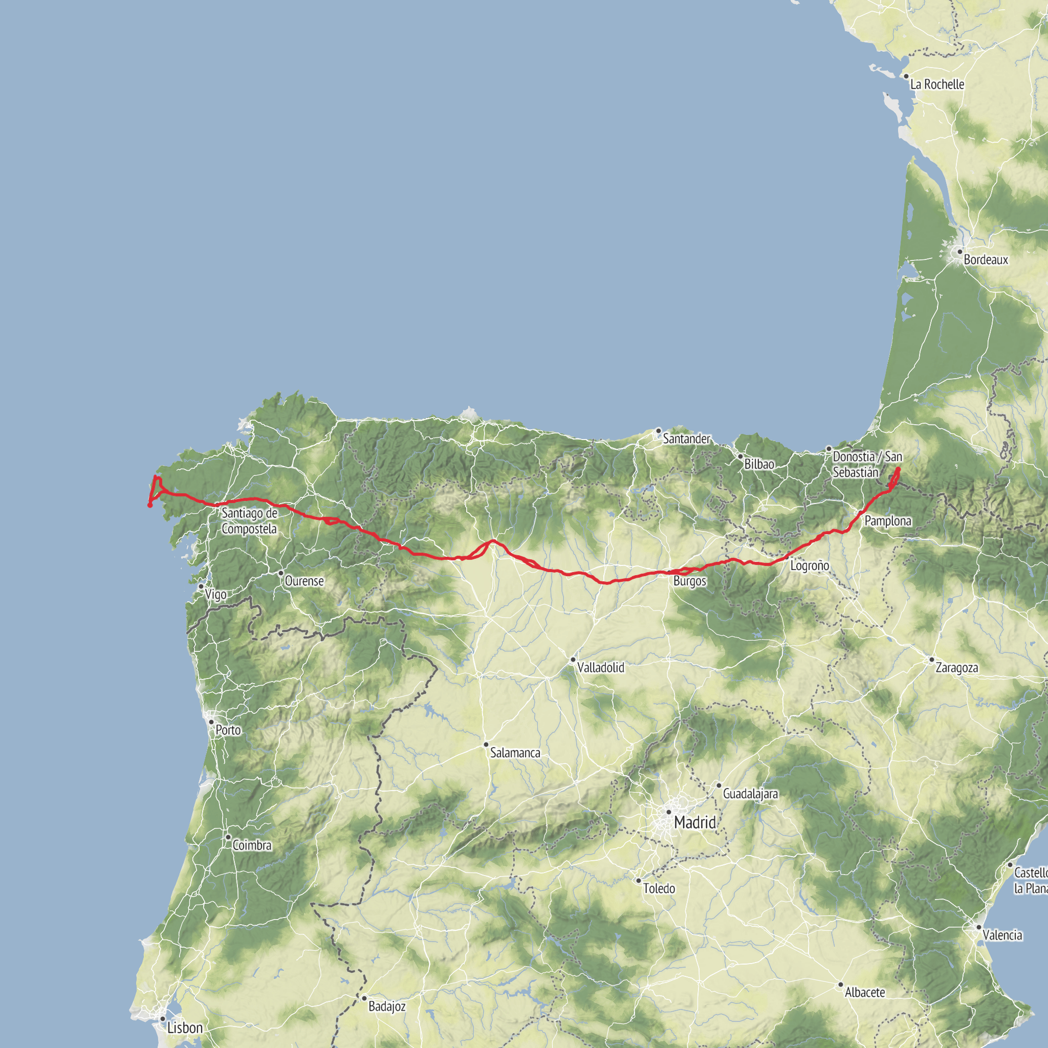 Camino de Santiago Francés mobile static map