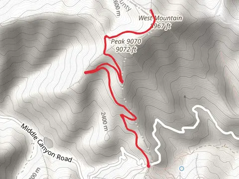 West Mountain voa Copper Pit Overlook Road