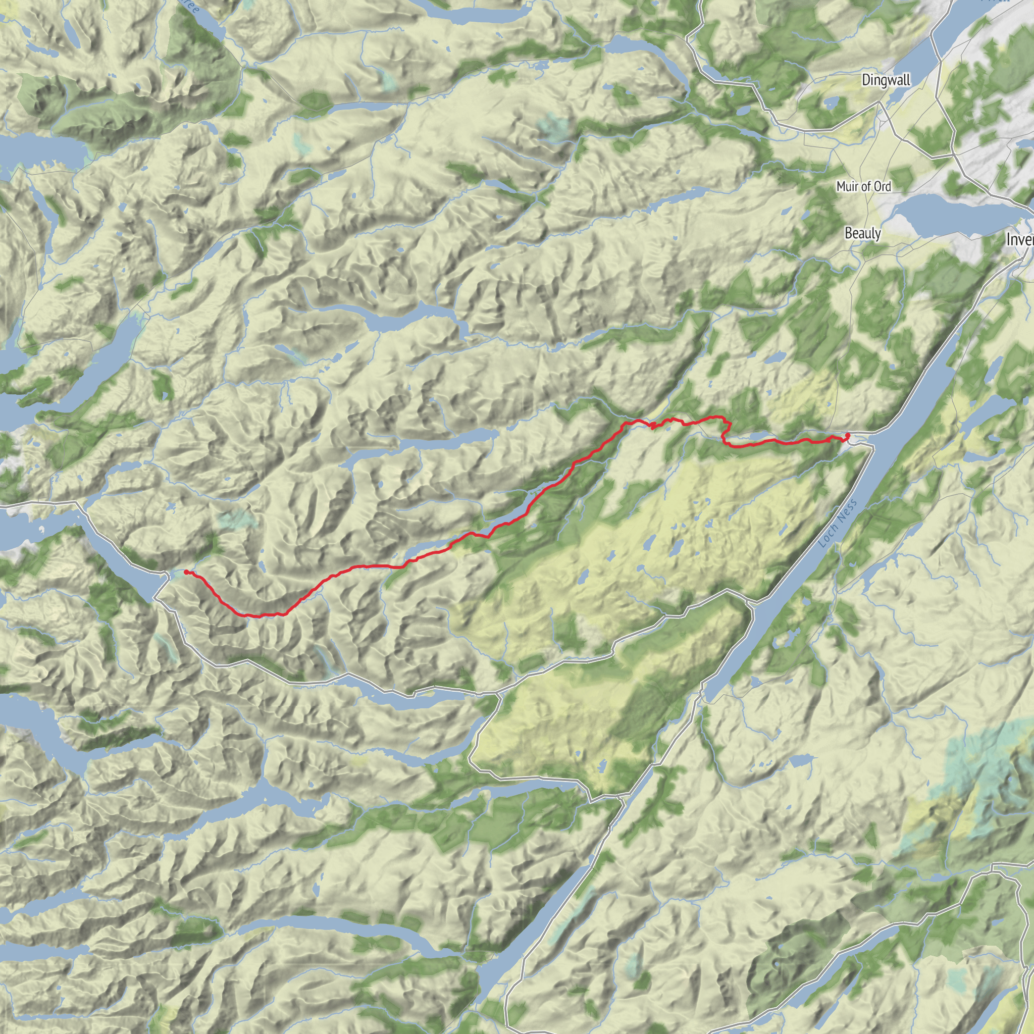 Affric Kintail Way mobile static map