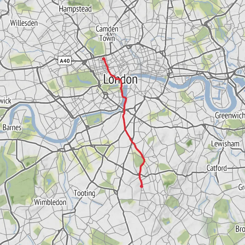 Lambeth Cycling mobile static map