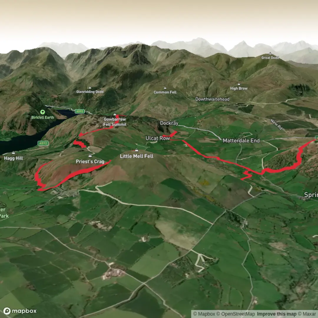 An image depicting the trail Tour Du Mell Fell and its surrounding area.