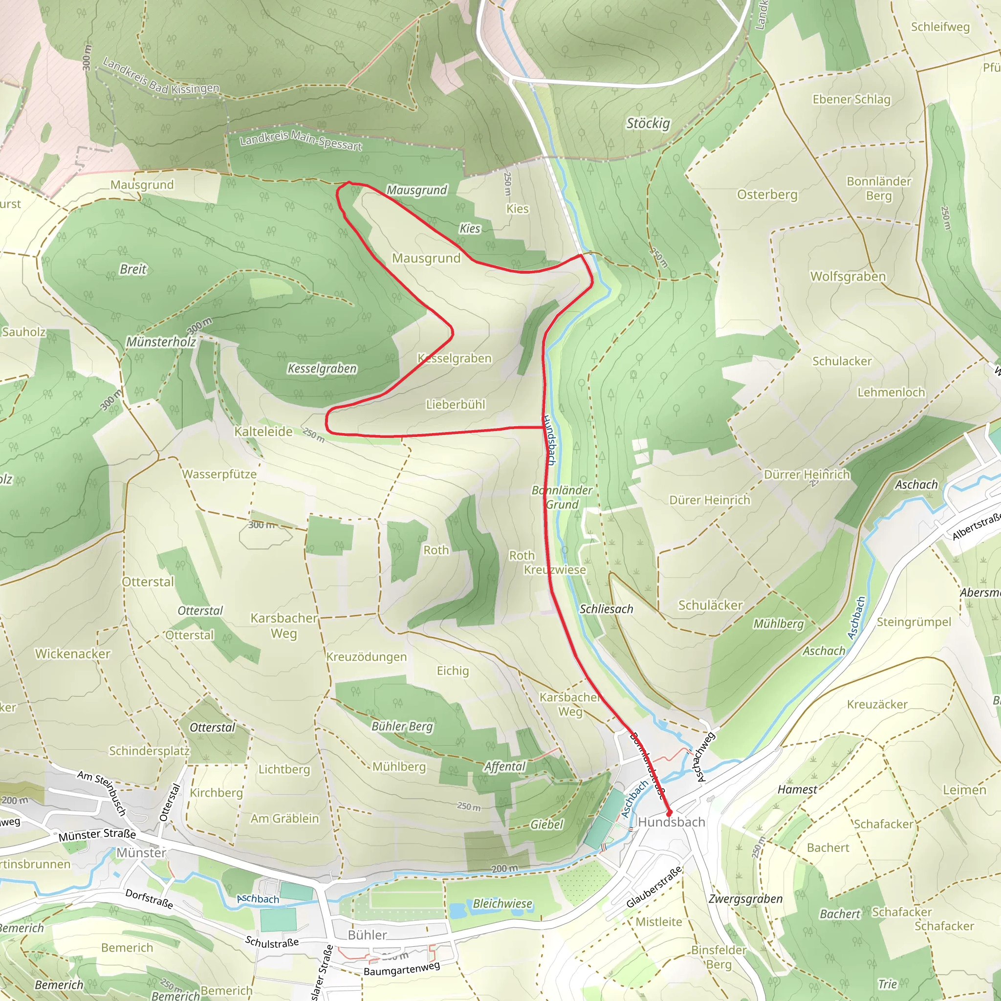 Mausgrund Loop mobile static map