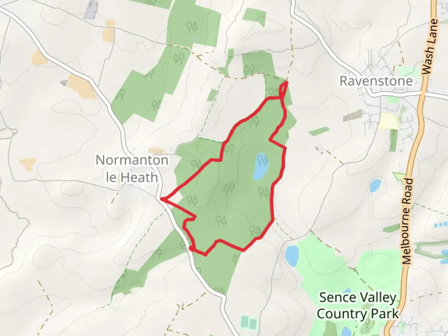 An image depicting the trail Queen Elizabeth Diamond Jubilee Wood and its surrounding area.