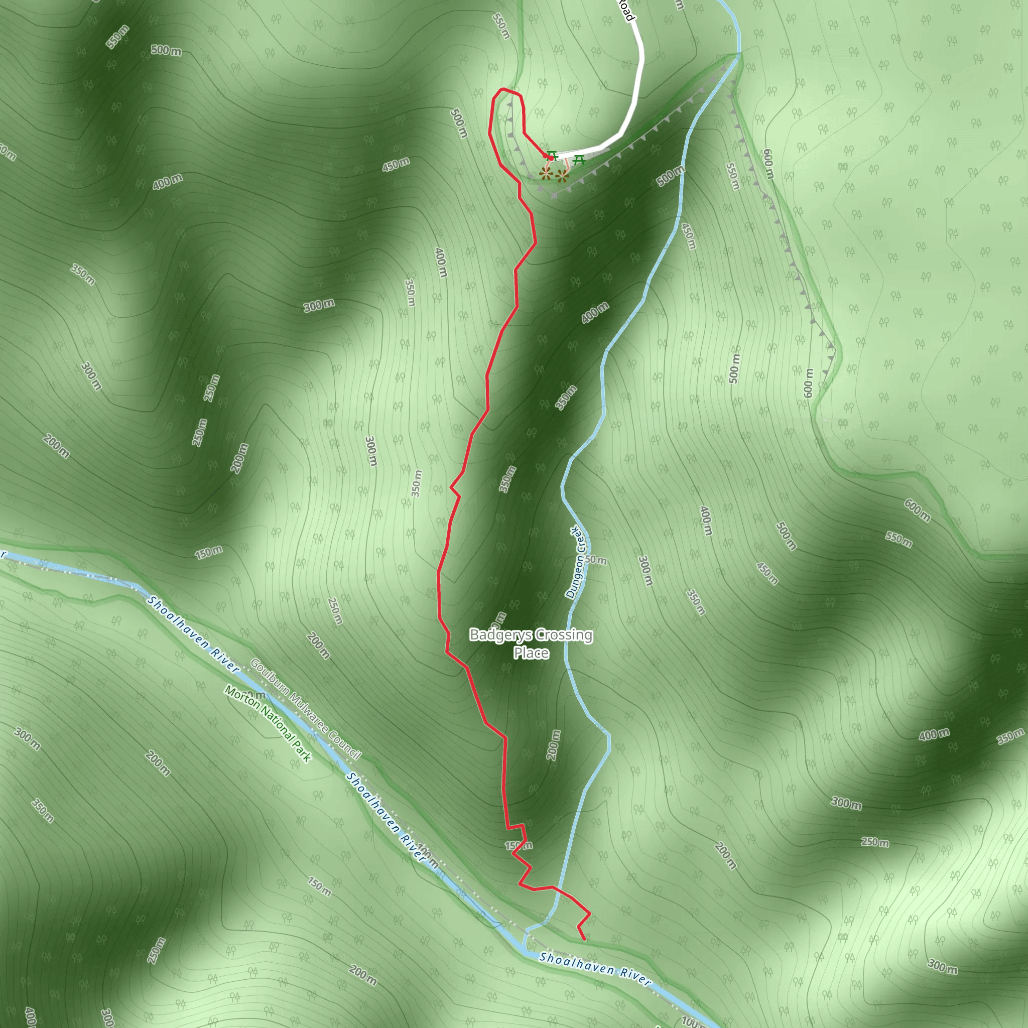 Badgerys Spur Track mobile static map