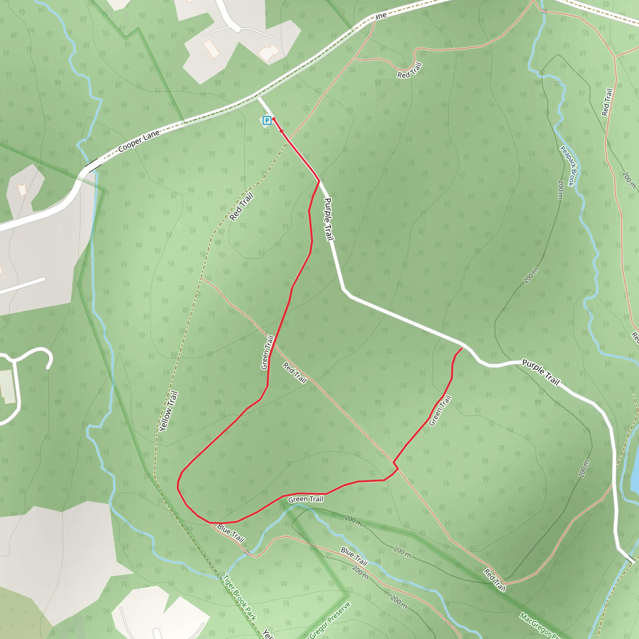 Green Trail - Cooper Lane mobile static map