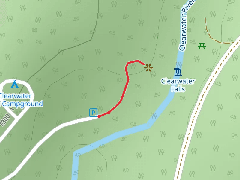 Clearwater Falls Out and Back