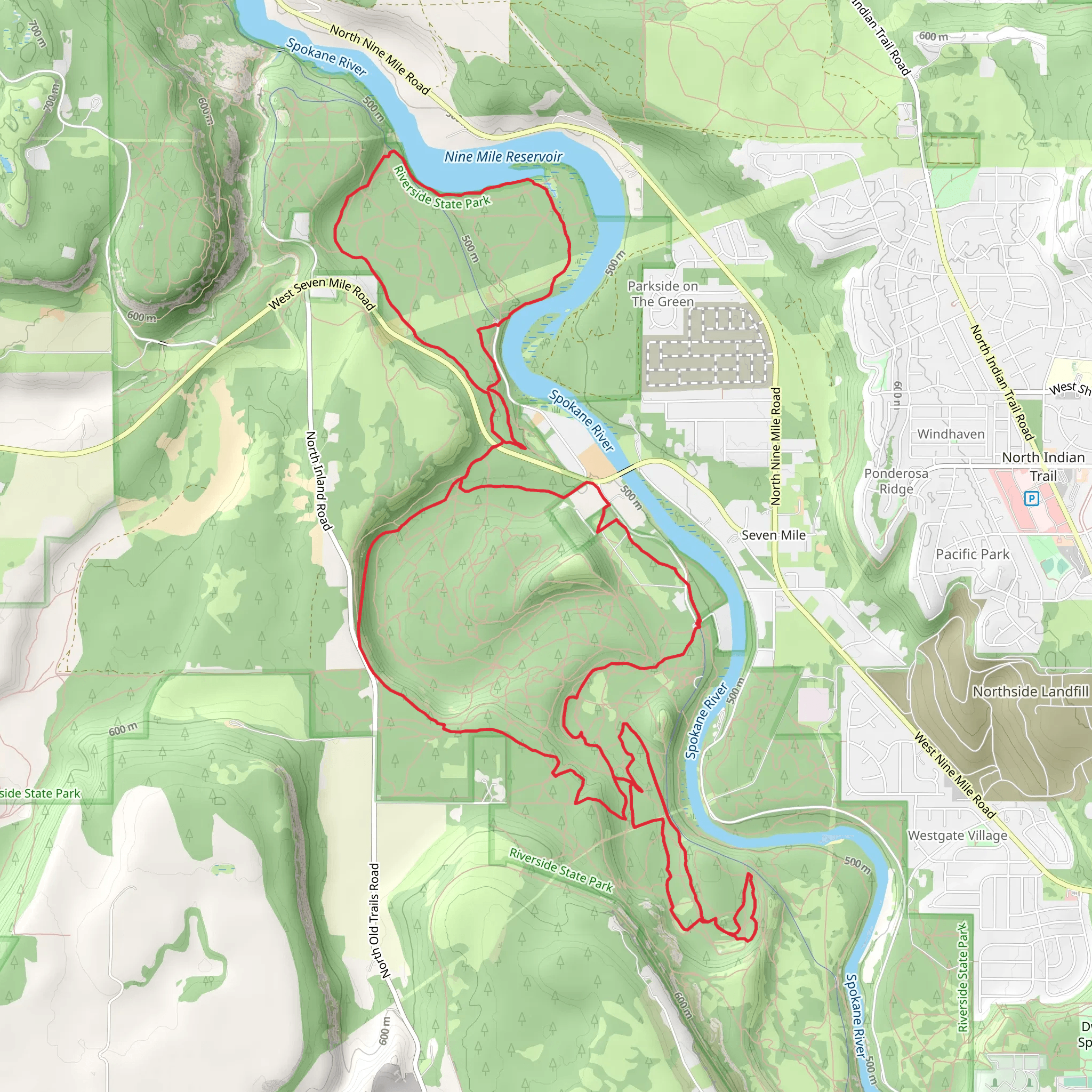 Trail 221 and Trail 25 Loop mobile static map
