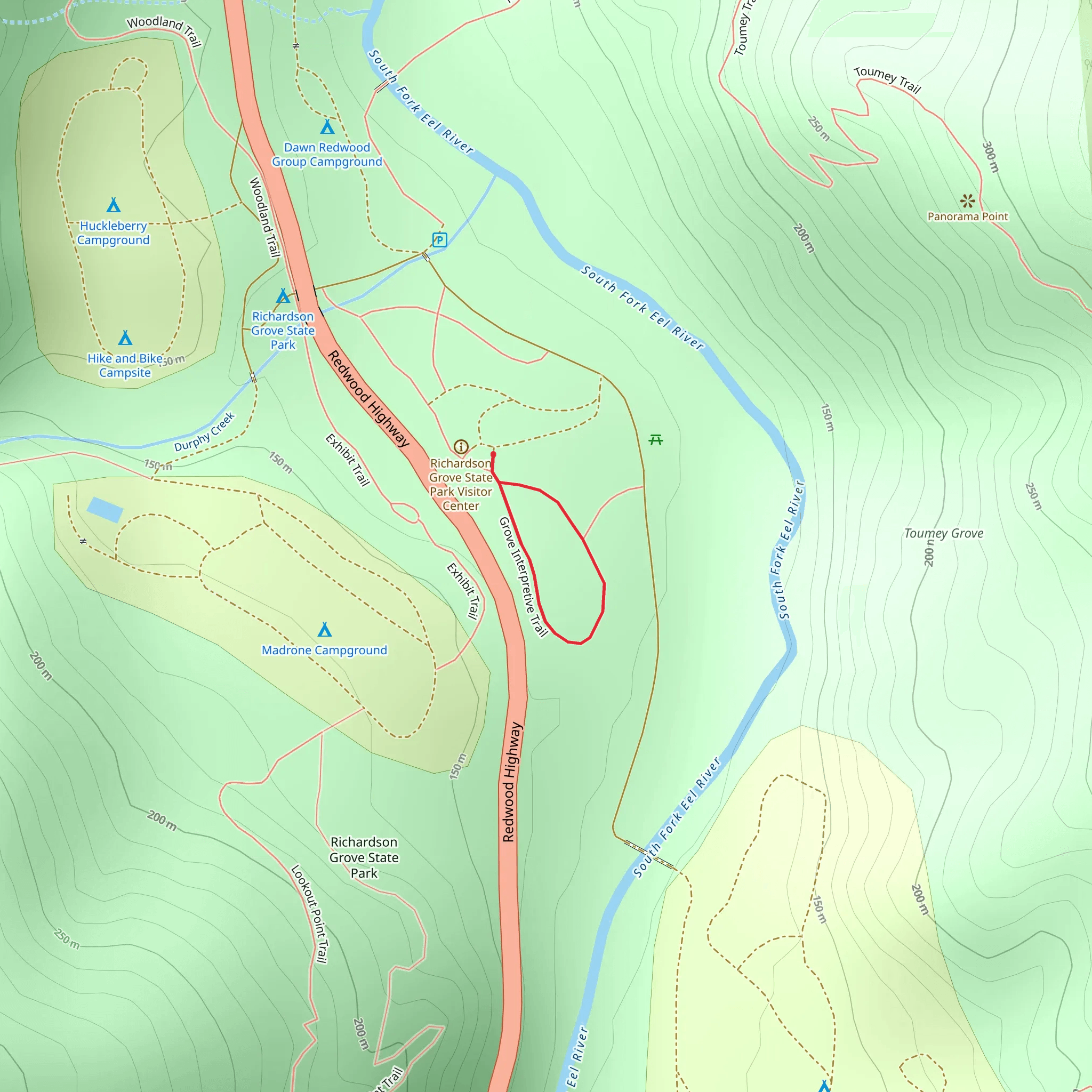 Grove Nature Loop Trail mobile static map
