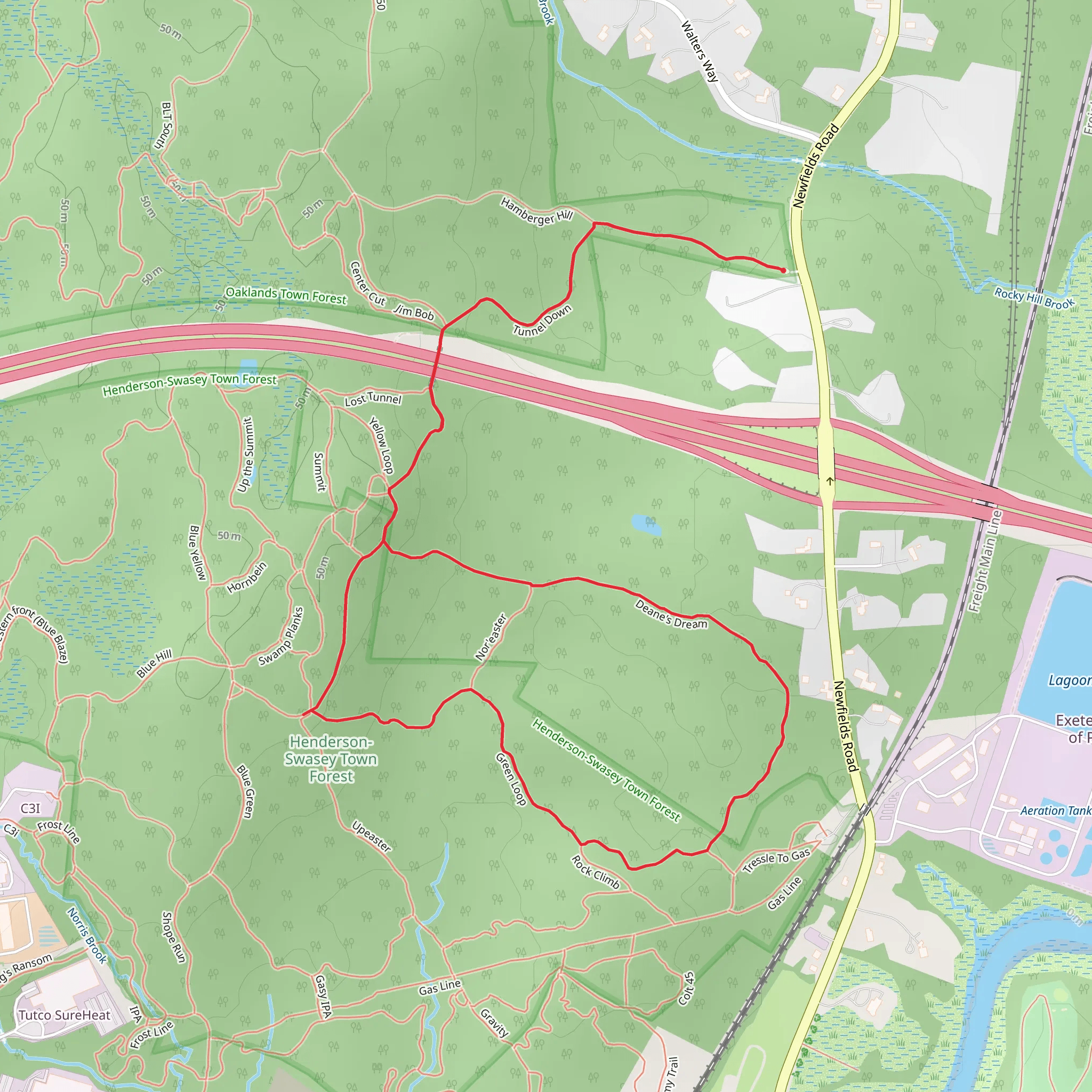 Fort Rock via Dean's Dream and Green Loop mobile static map