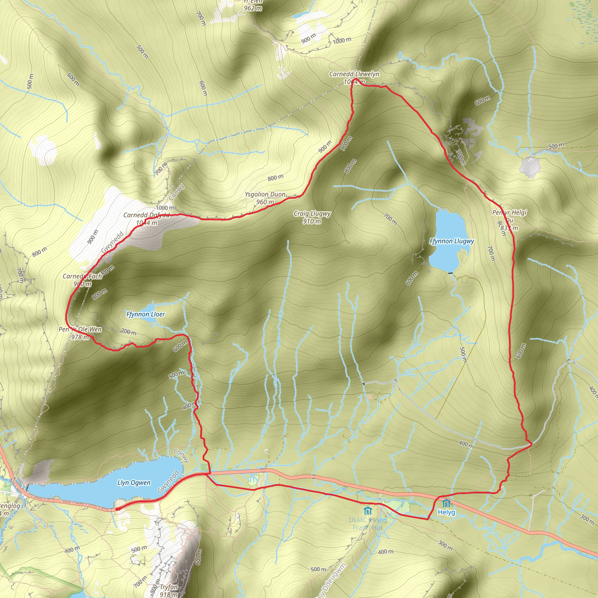 The Southern Carneddau (4) mobile static map