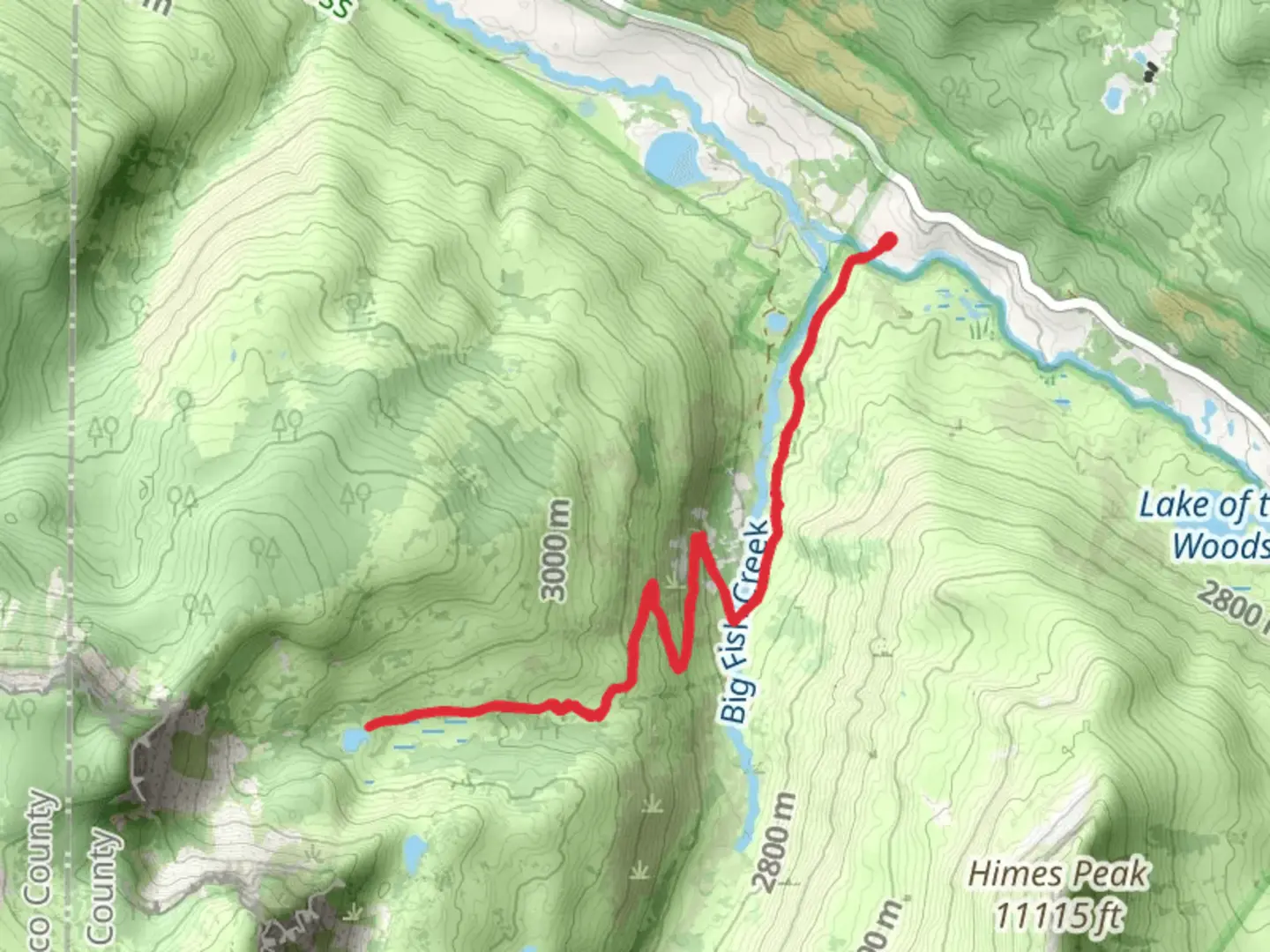 An image depicting the trail Boulder Lake Trail and its surrounding area.