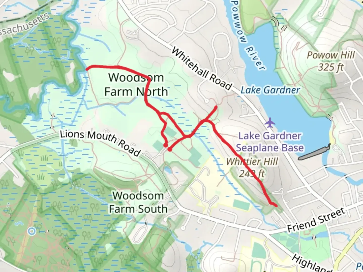 An image depicting the trail Whittier Hill Trail and its surrounding area.