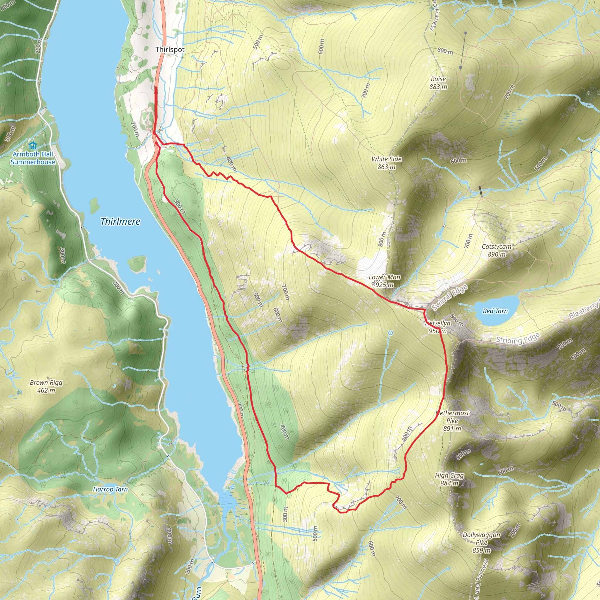 Helvellyn mobile static map
