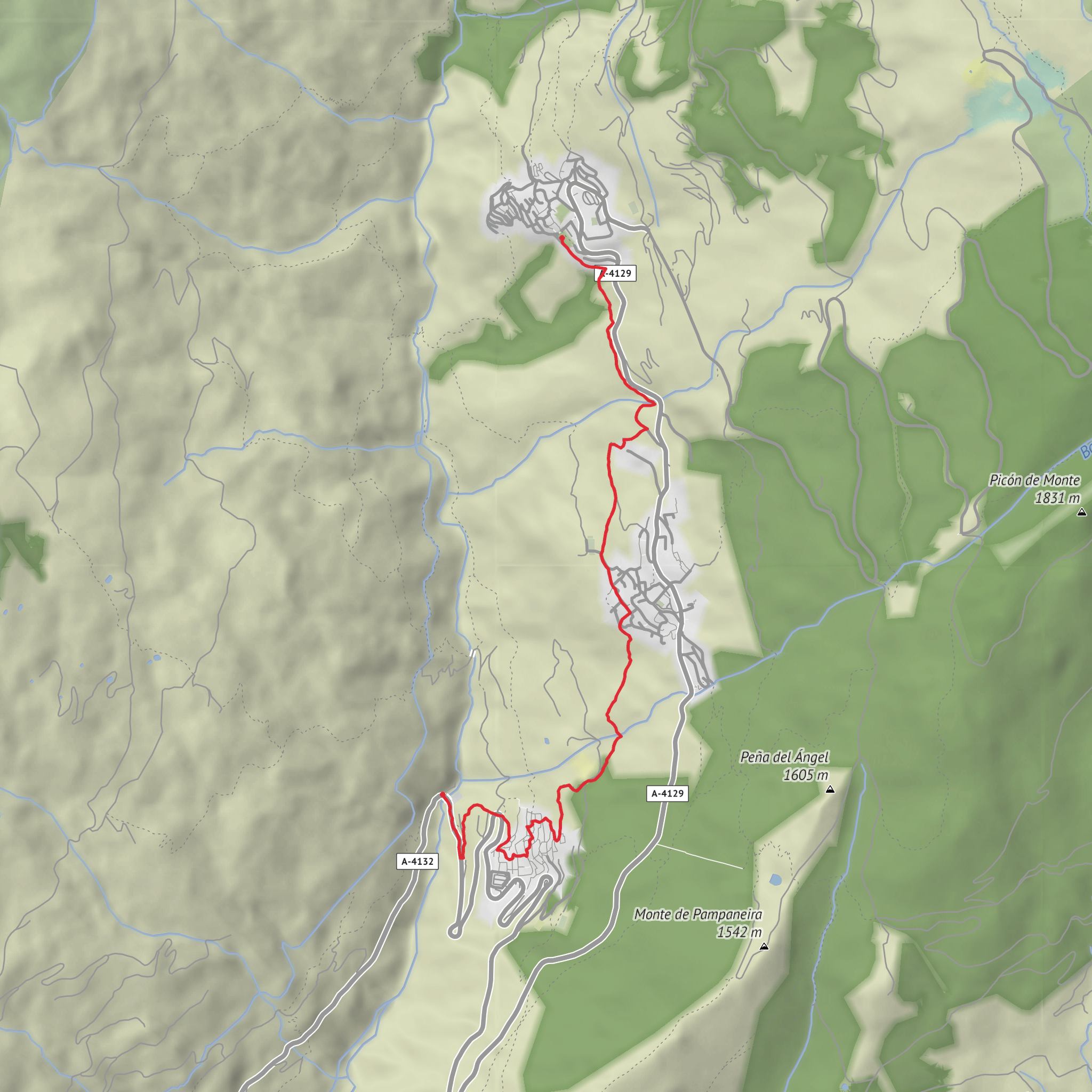 Pampaneira to Capileira via El Secadero mobile static map