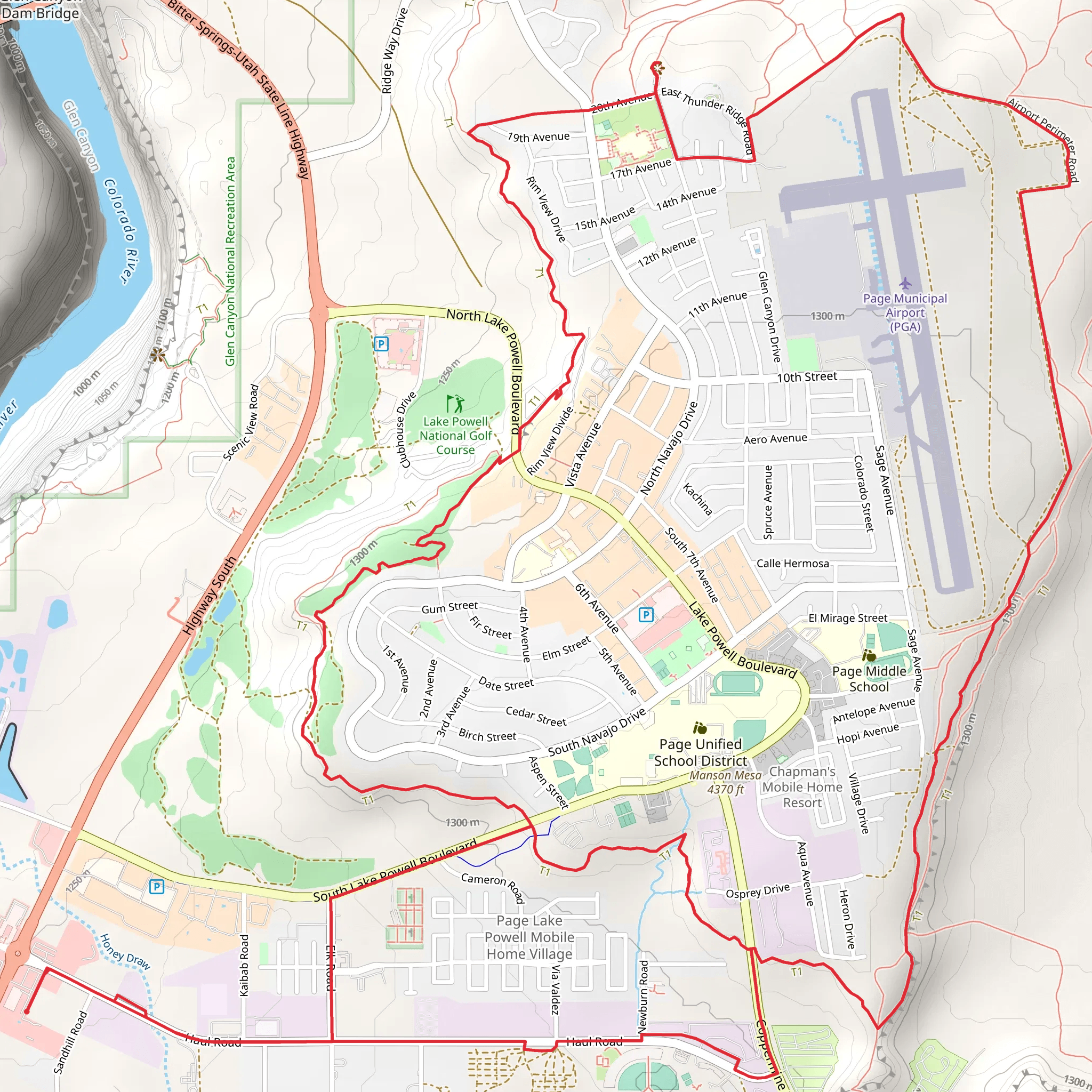 Page Municipal Airport Loop mobile static map