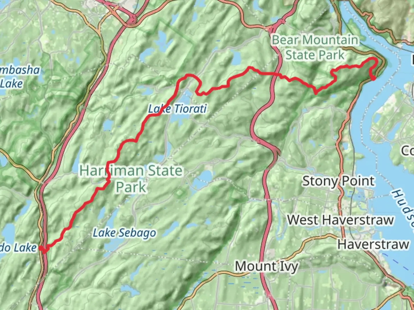 An image depicting the trail Black Ash Mountain, Parker Cabin Mountain, Black Rock Mountain and Fingerboard Mountain and its surrounding area.