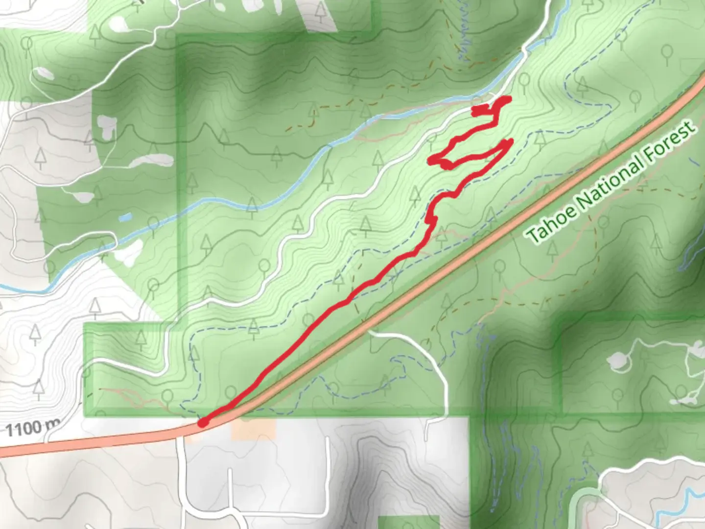 An image depicting the trail Hoot Trail via Pioneer Trail and its surrounding area.