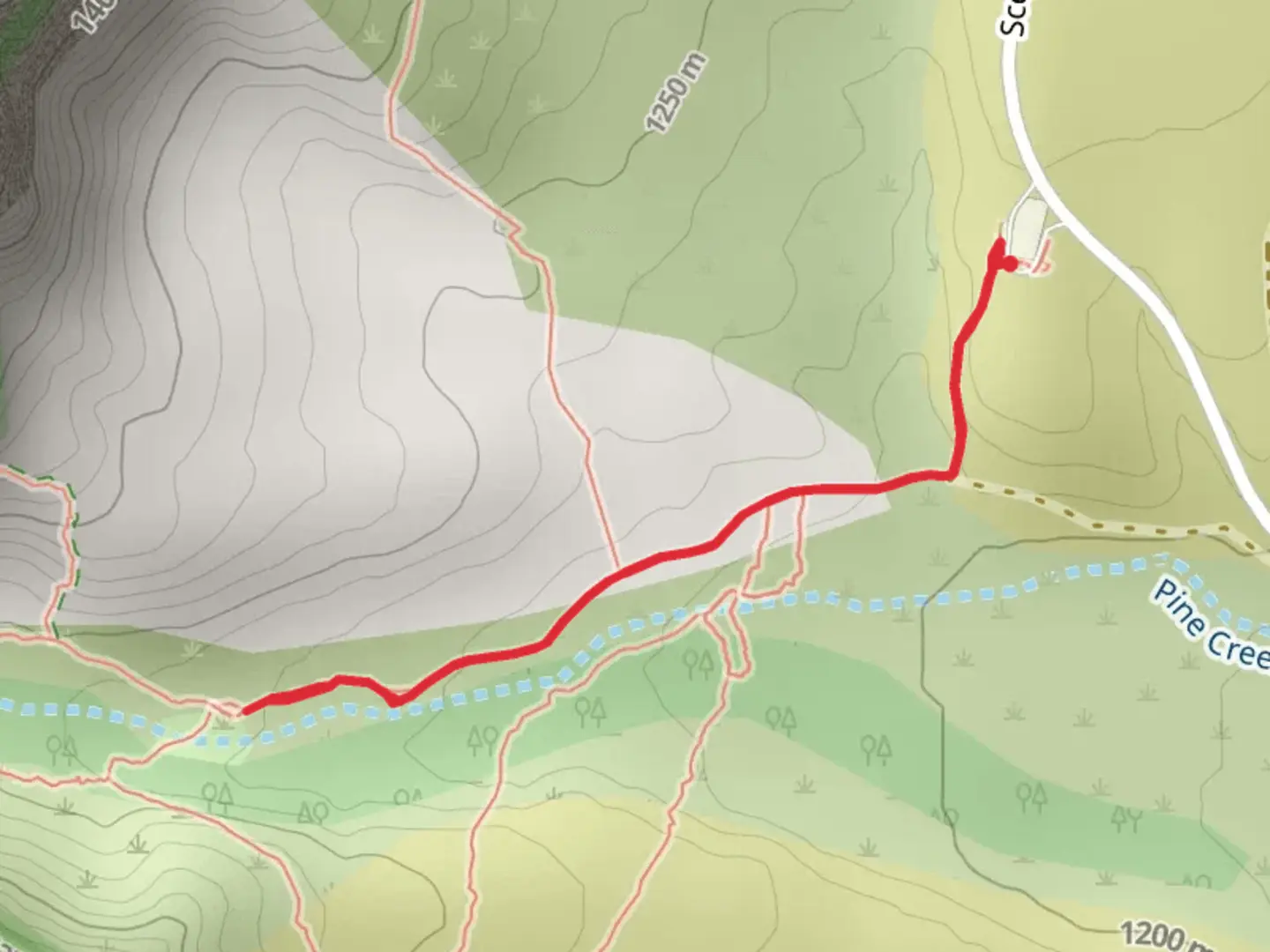 An image depicting the trail Pine Creek Trail and its surrounding area.