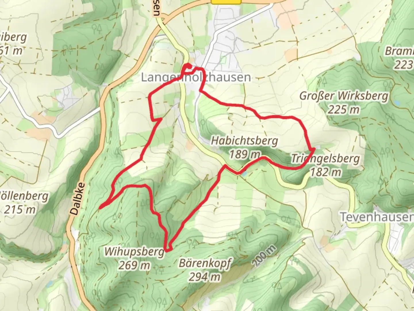 An image depicting the trail Luhbachweg and its surrounding area.