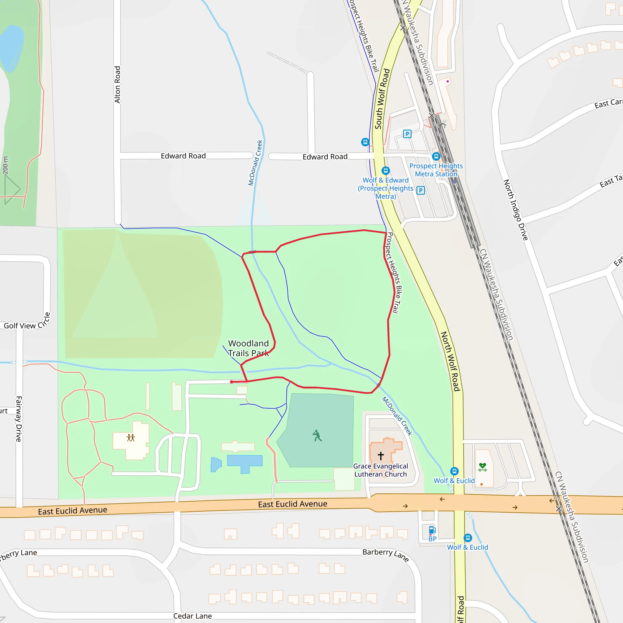 McDonald Creek Loop mobile static map