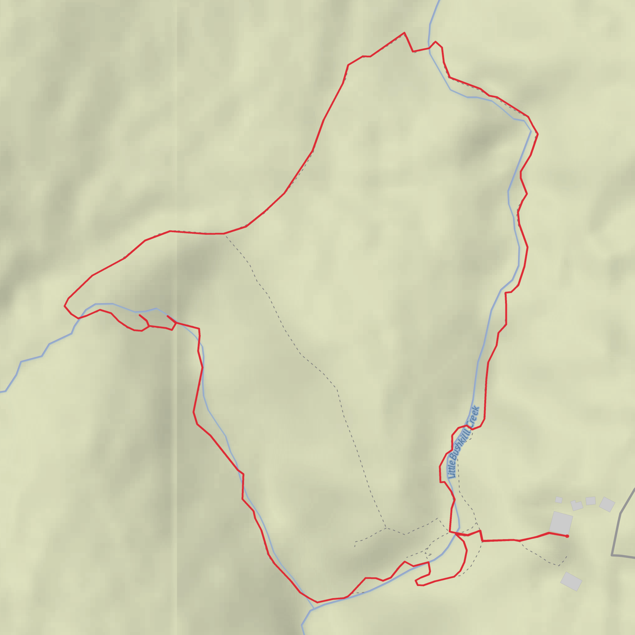 Bushkill Falls Loop mobile static map
