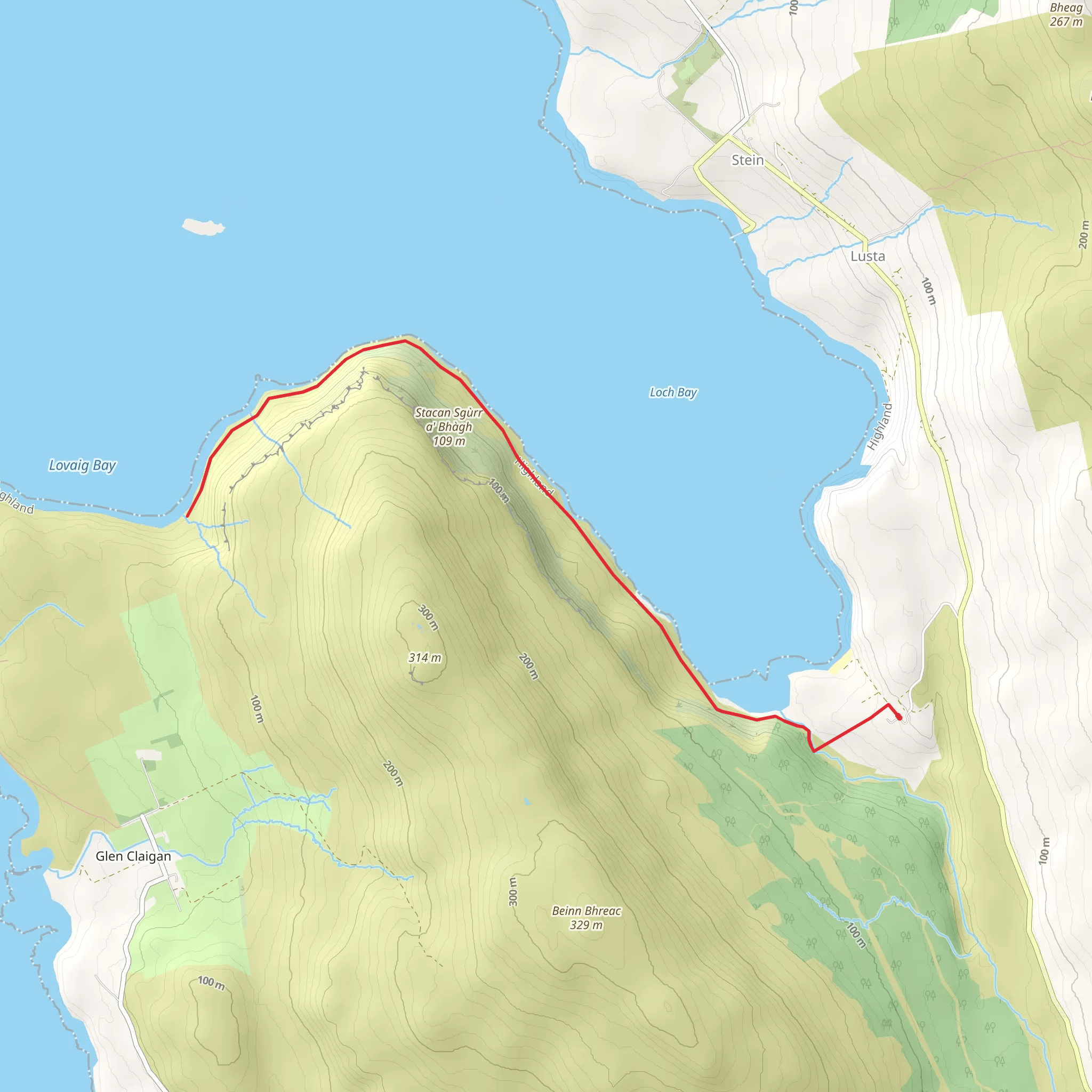 Lovaig Bay via Rubha Maol mobile static map