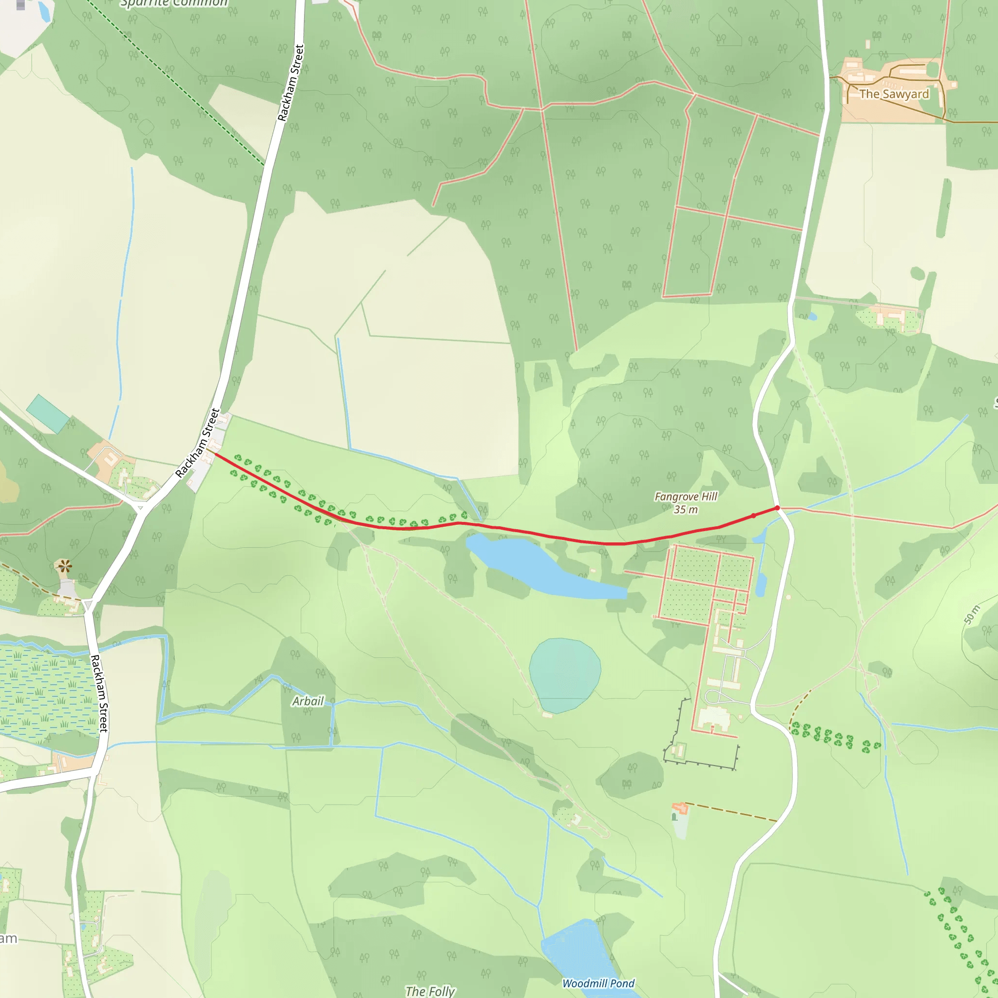 Parham House Walk mobile static map