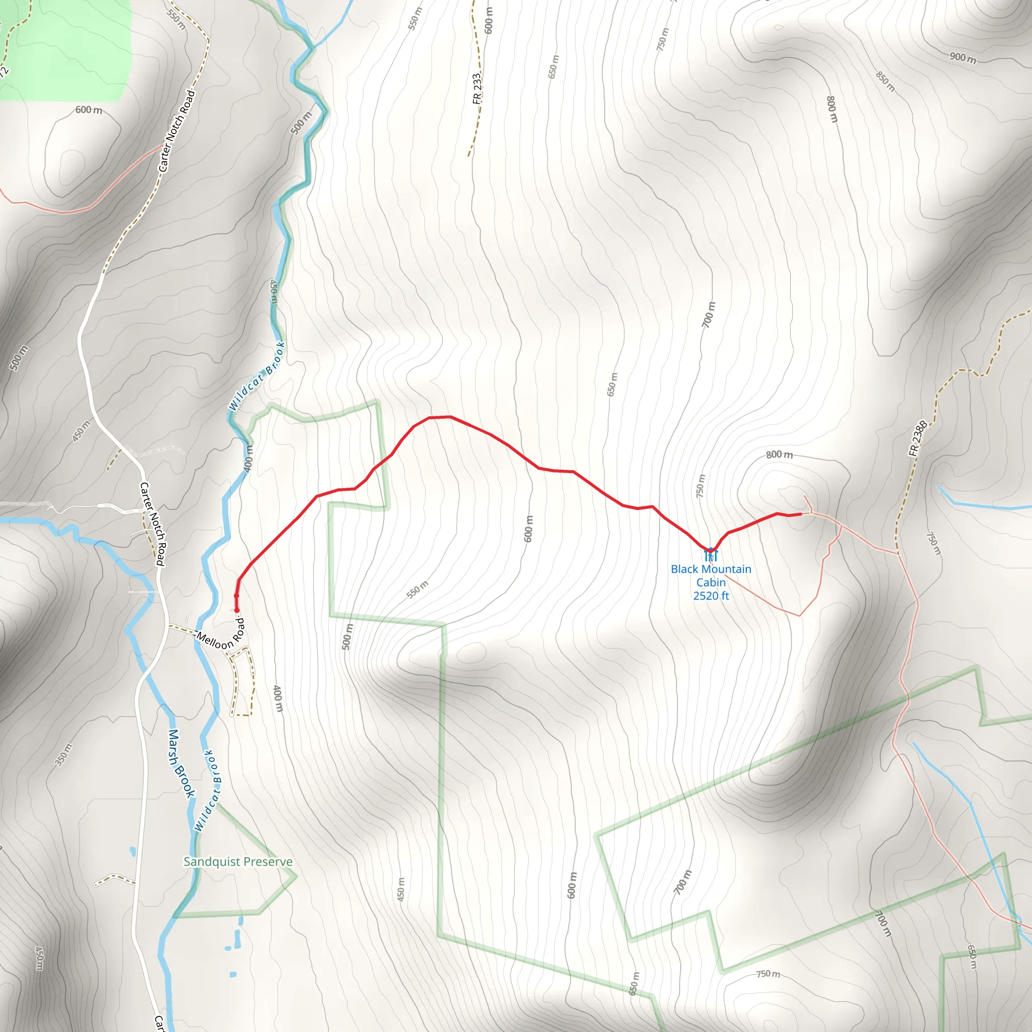 Black Mountain mobile static map