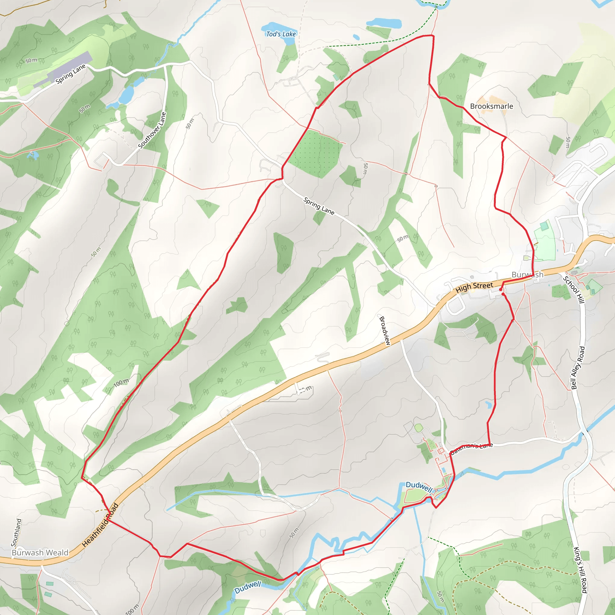 Bateman's and Holton Hill from Burwash mobile static map