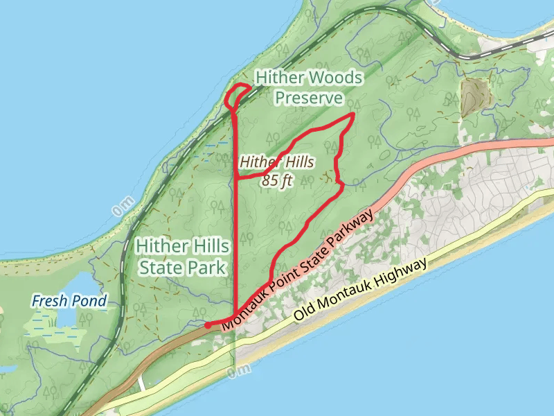 Split Rock Road and Stephen Talkhouse Path Loop