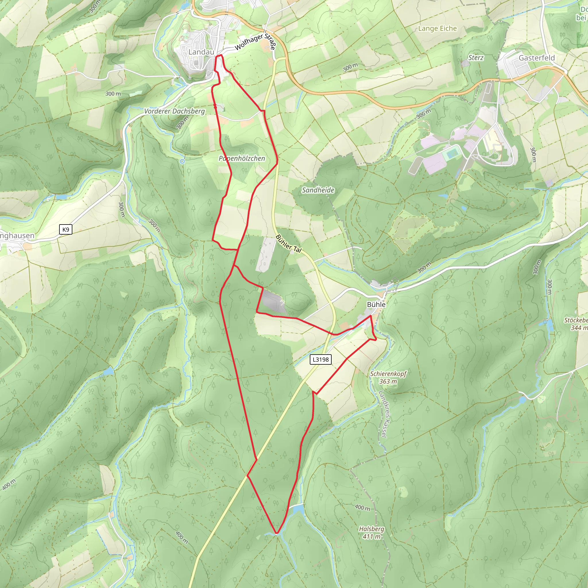 Landau and Bühle Loop mobile static map