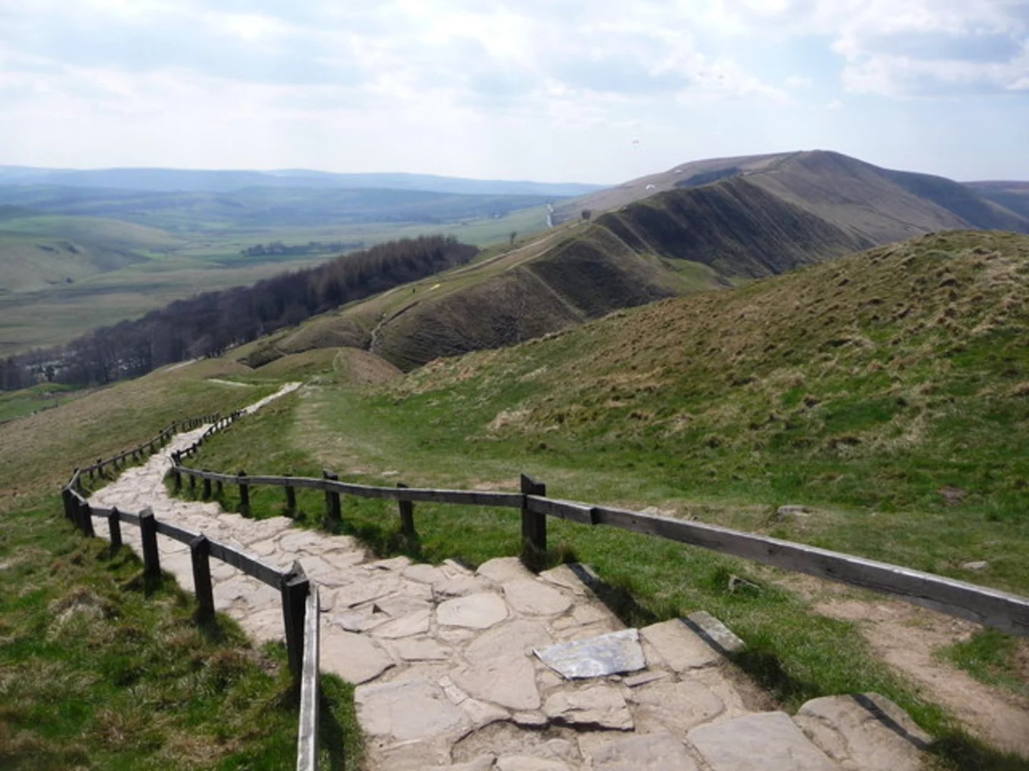 An image depicting the trail Back Tor, Mam Tor and Speedwell Cavern Loop and its surrounding area.
