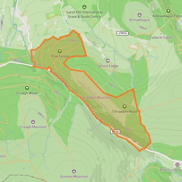 Tibradden Wood mobile static map