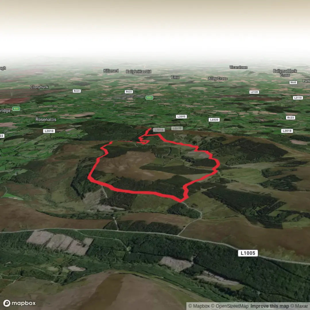 An image depicting the trail Ridge of Capard and its surrounding area.