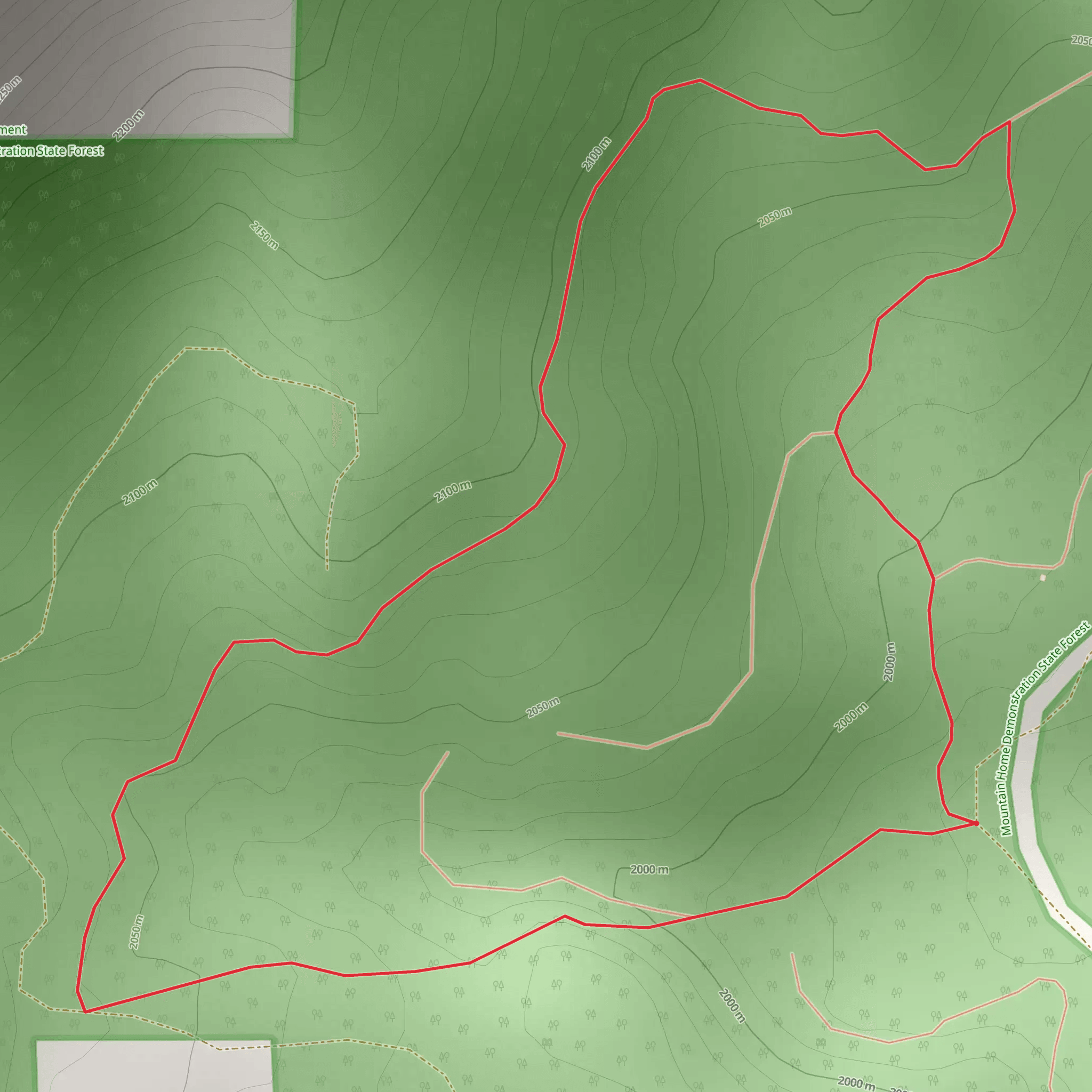 Loop Besides Shake Camp Campground mobile static map