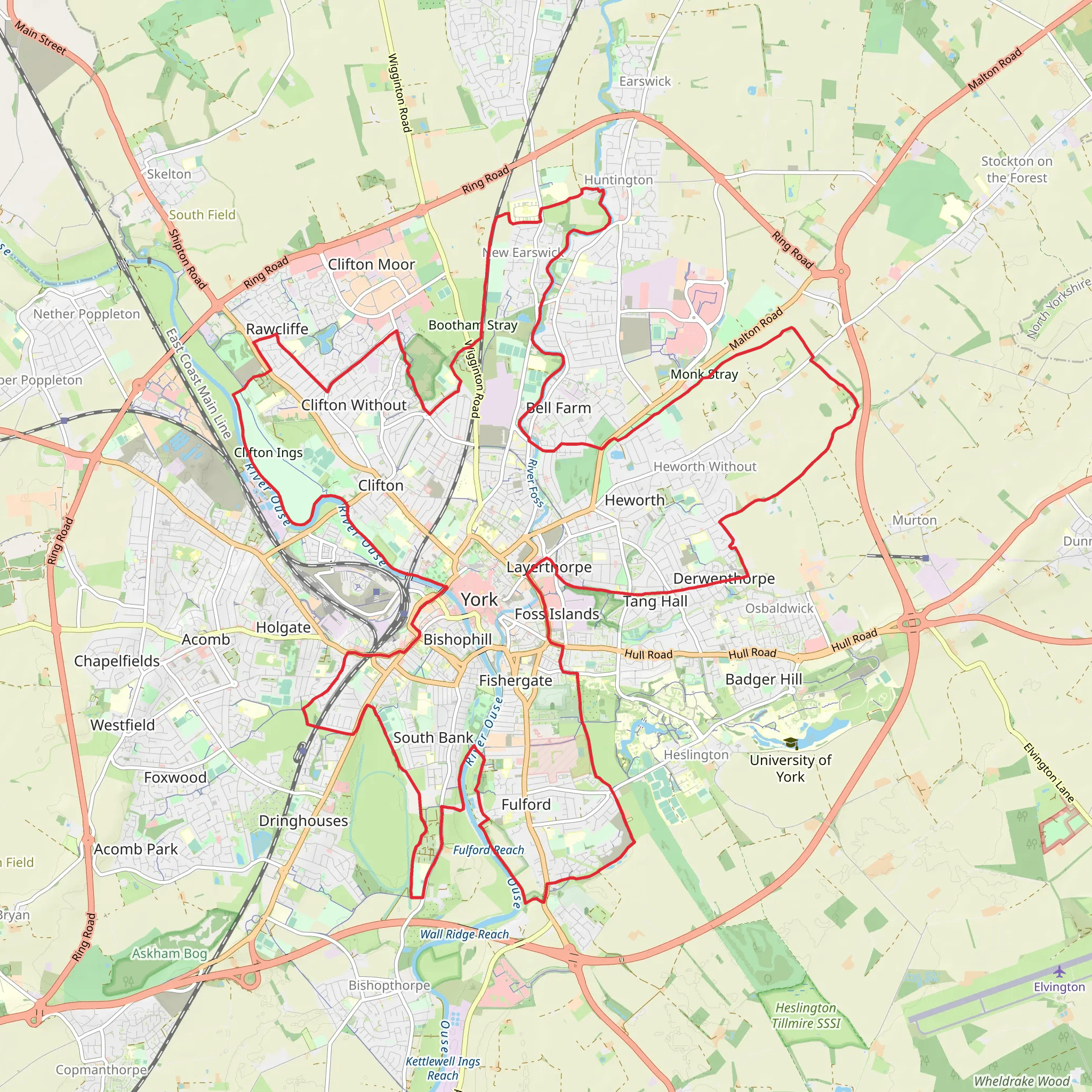 Millennium Way in York mobile static map