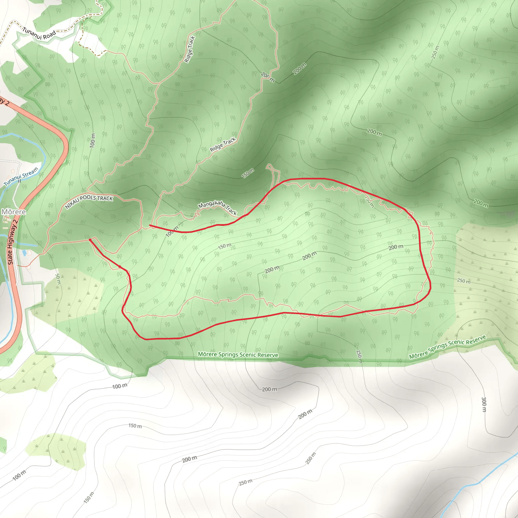 Mangakawa Track mobile static map