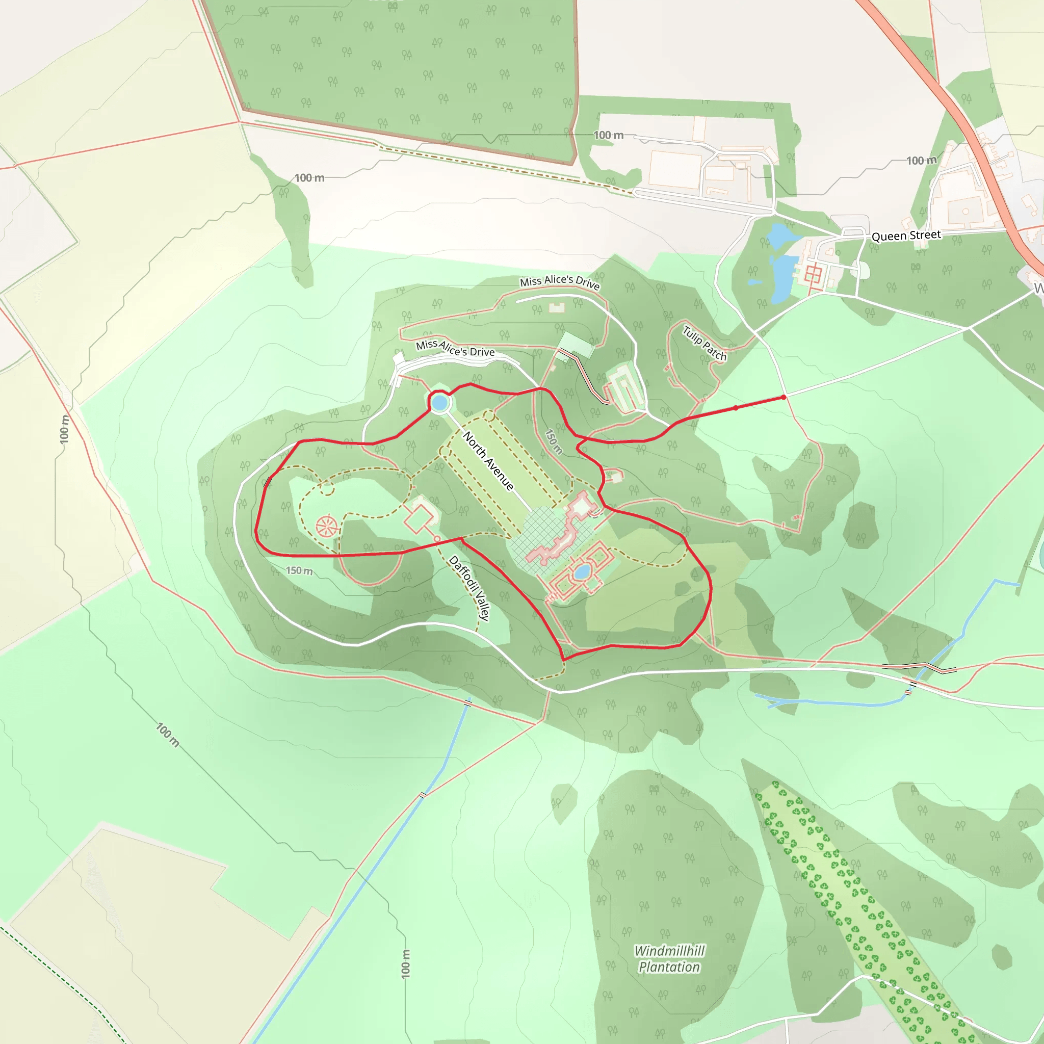 Waddesdon Manor Loop mobile static map