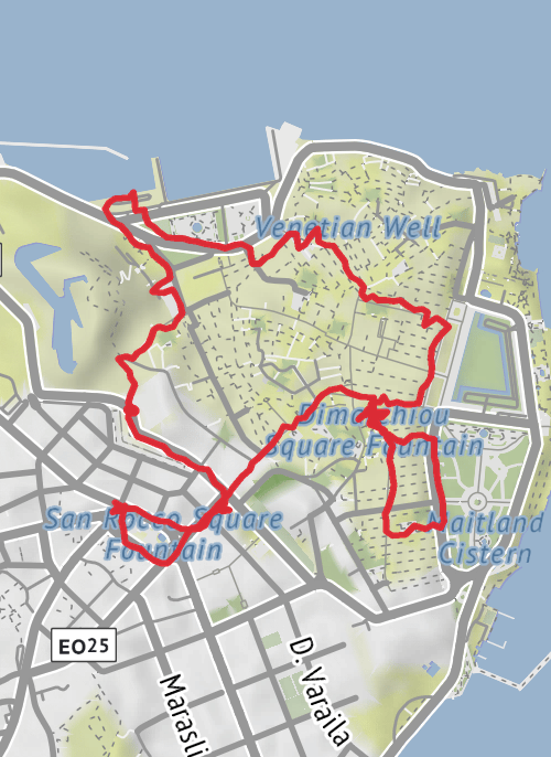 Corfu Walking mobile static map