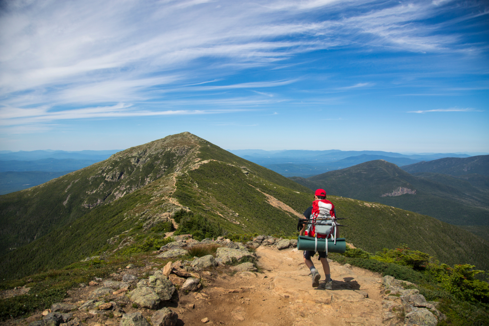 An image depicting the trail Mount Lafayette via Greenleaf Trail and its surrounding area.
