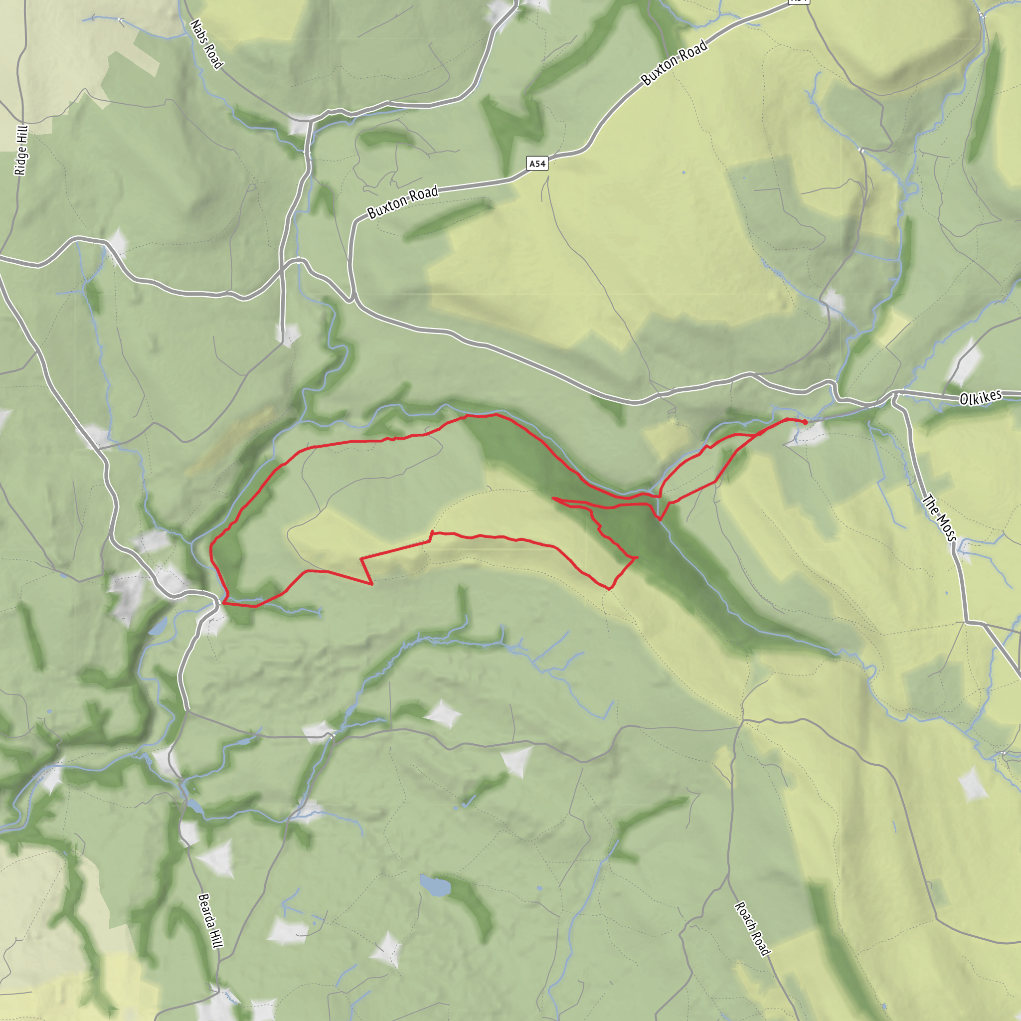 Lud’s Church Walk from Gradbach mobile static map