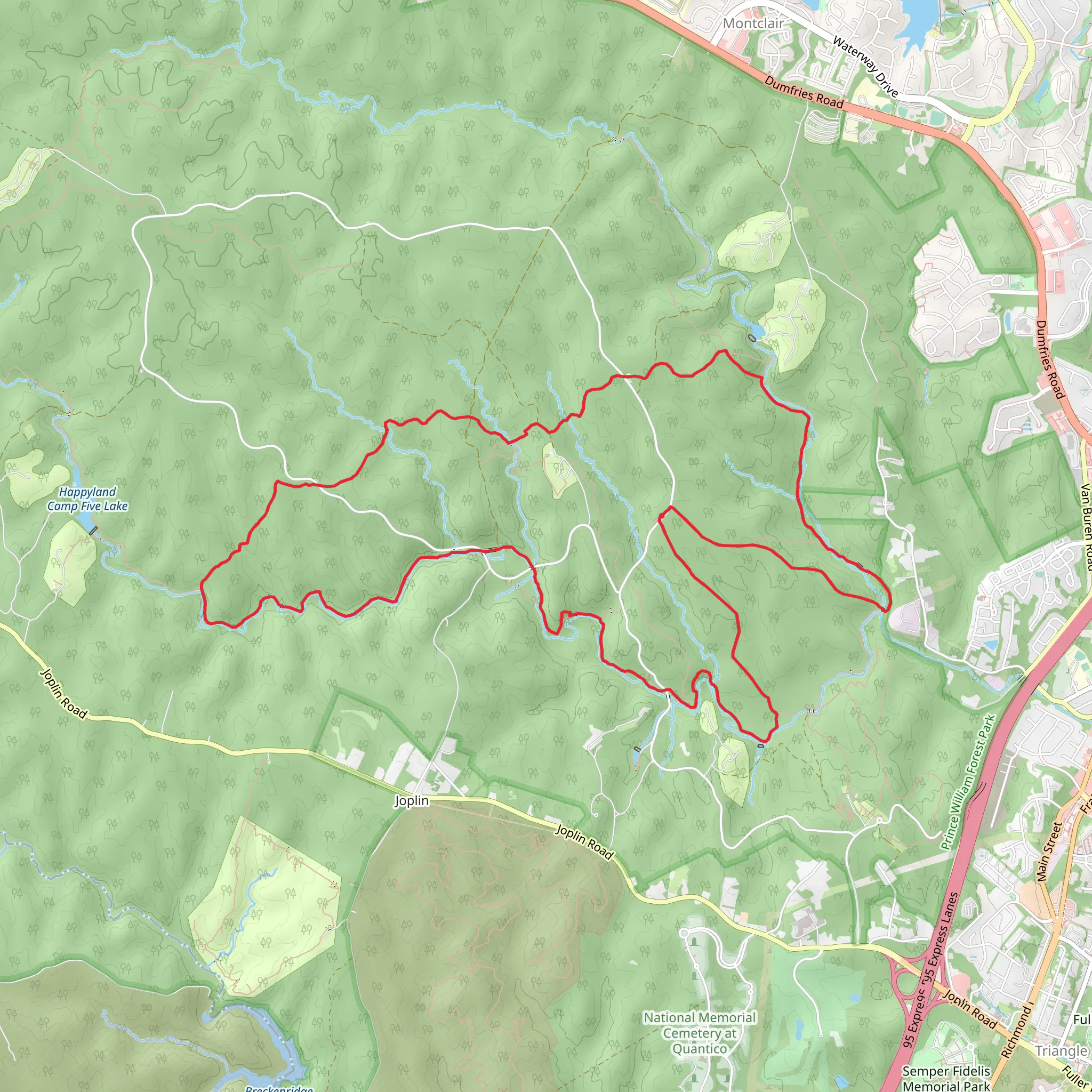 South Valley, High Meadows and North Valley Loop Trail mobile static map