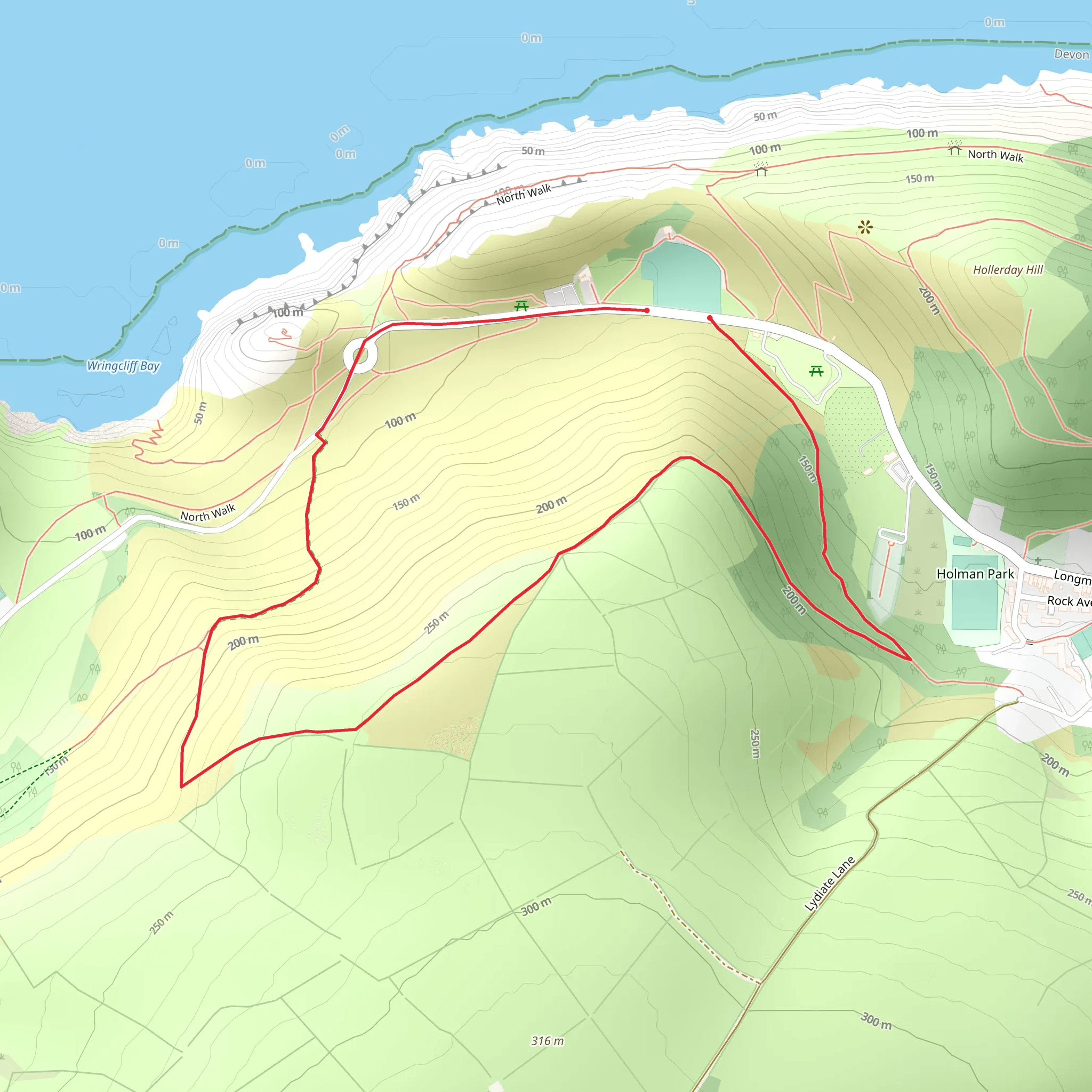 Valley of Rocks mobile static map