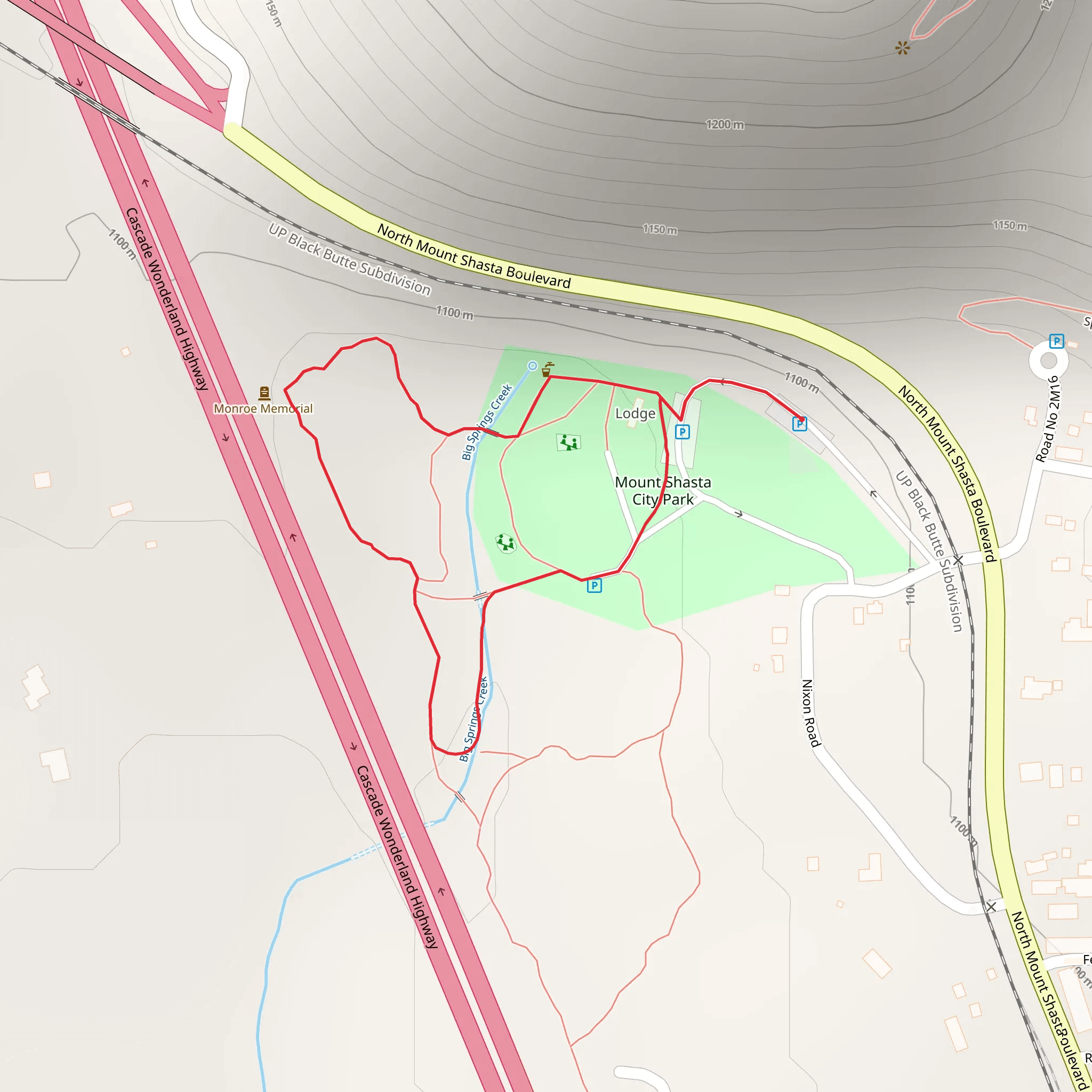 Big Springs Creek Loop mobile static map
