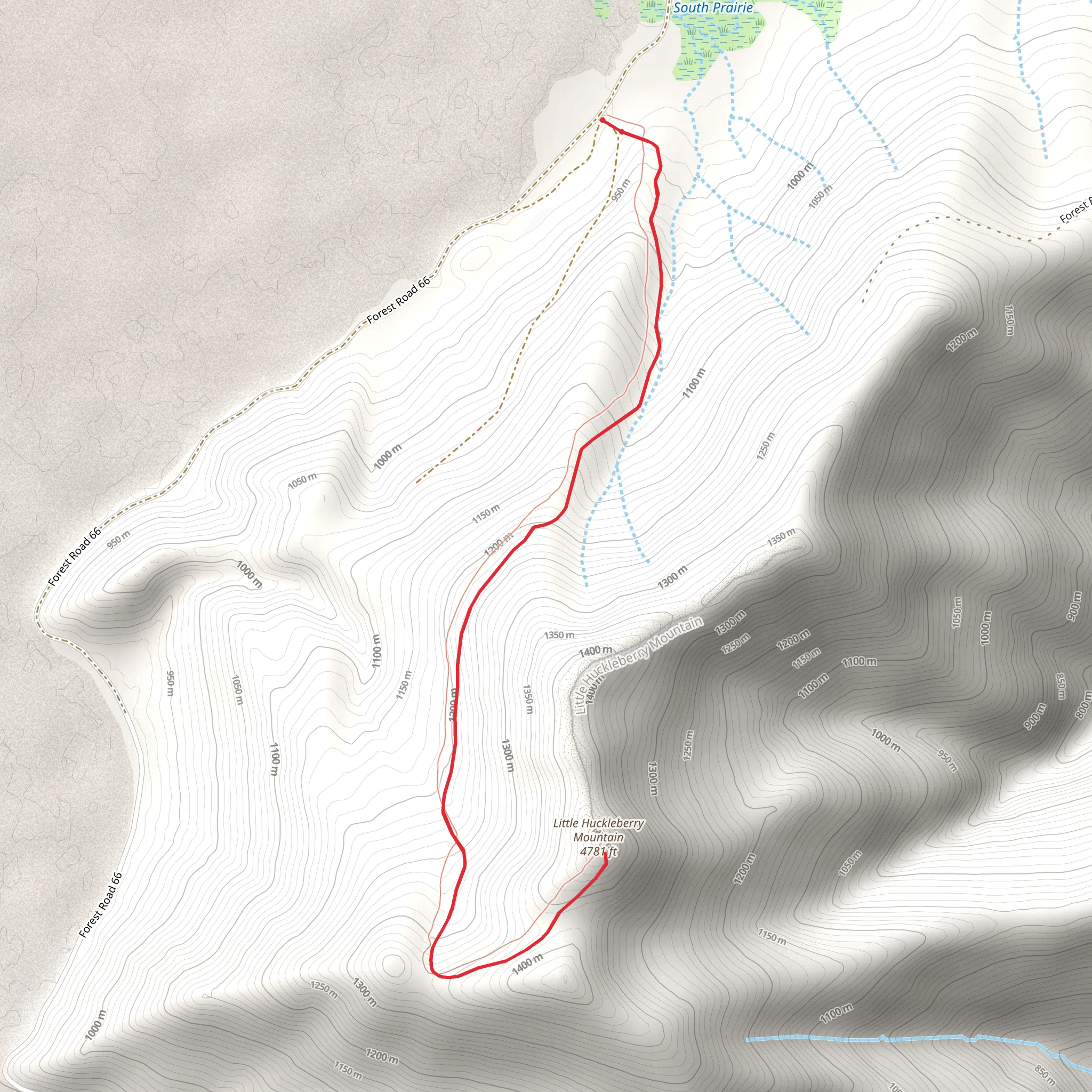 Little Huckleberry Trail mobile static map