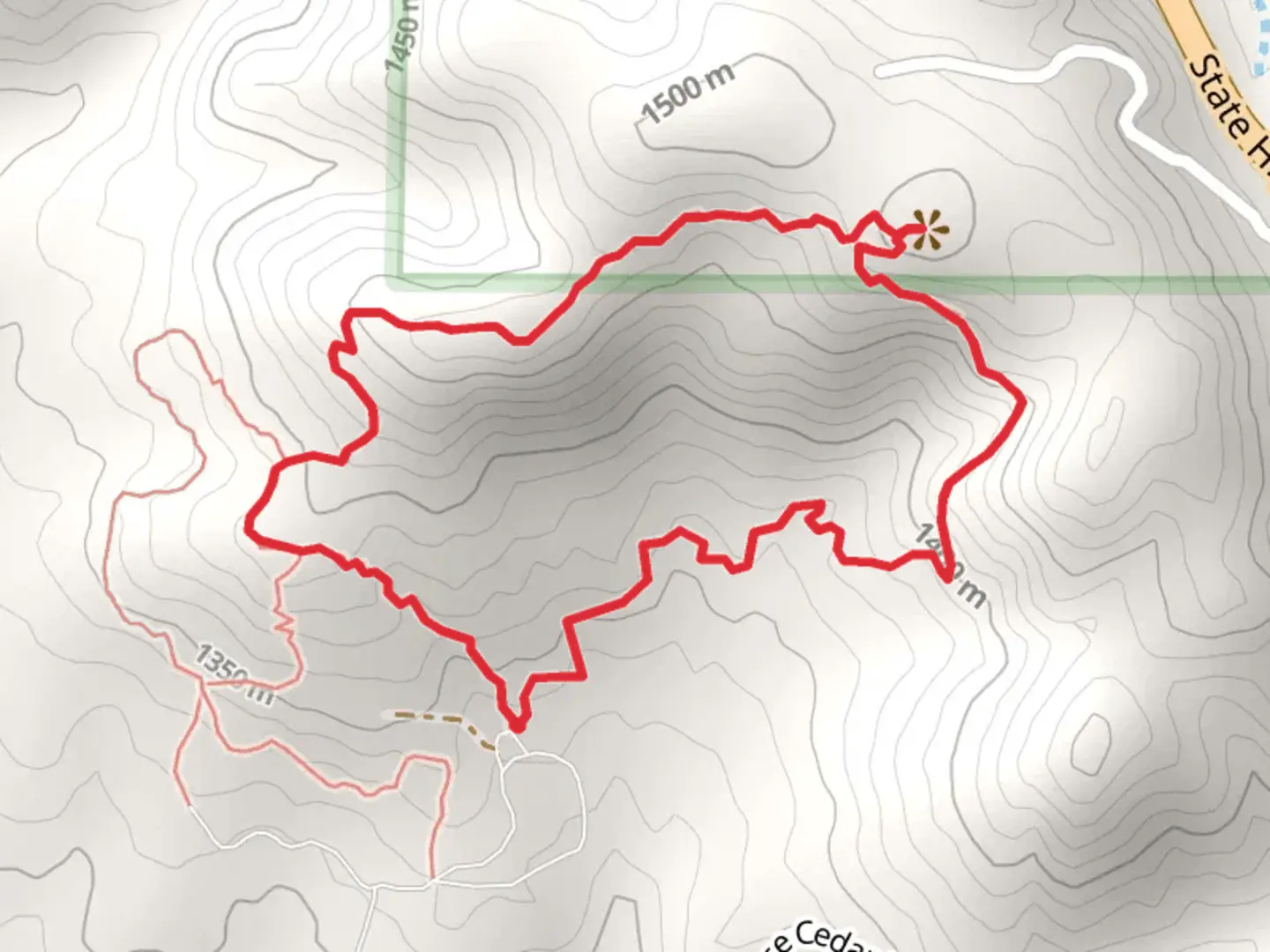 An image depicting the trail Desert View Trail and its surrounding area.