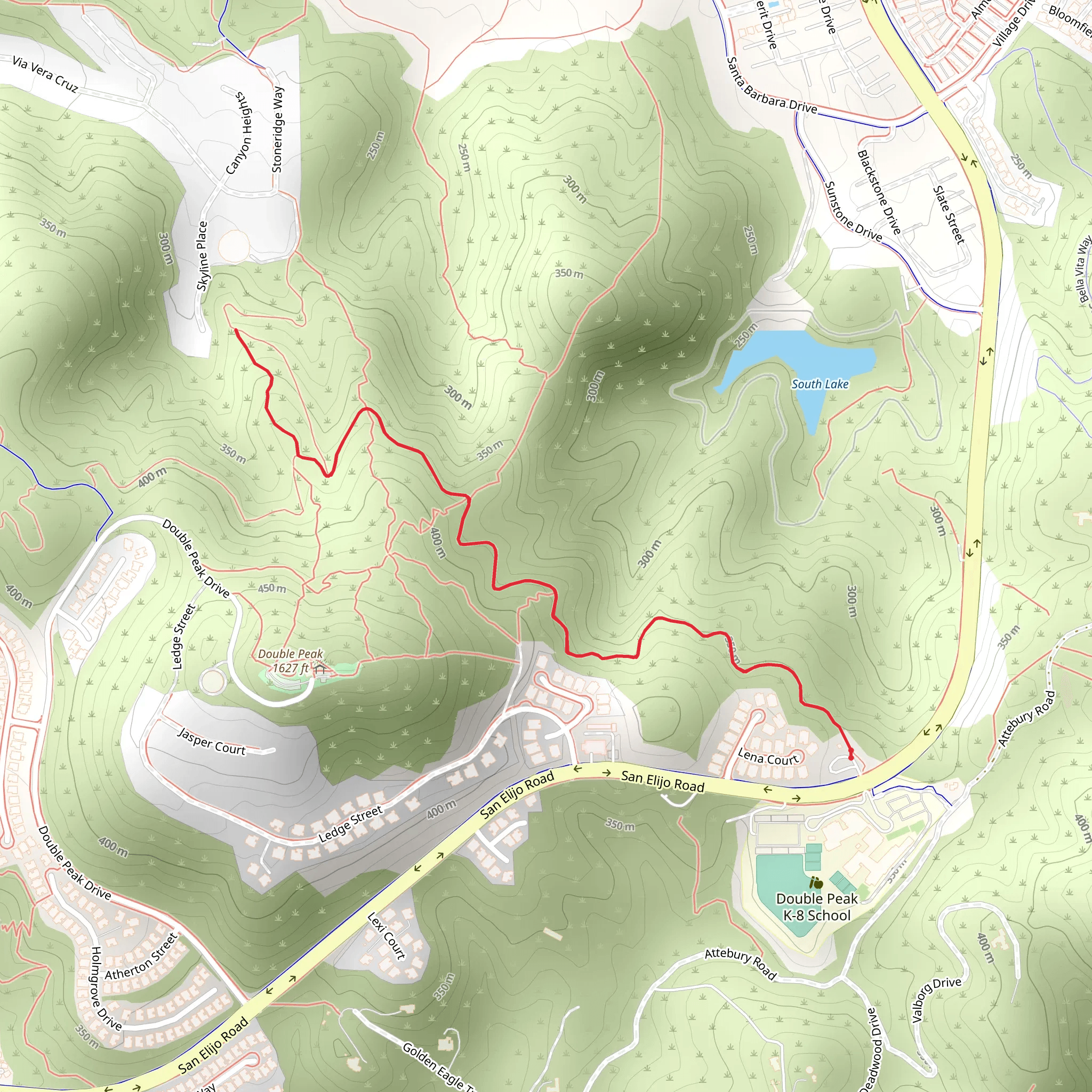 Cerro De Las Posas Ridgeline Trail mobile static map