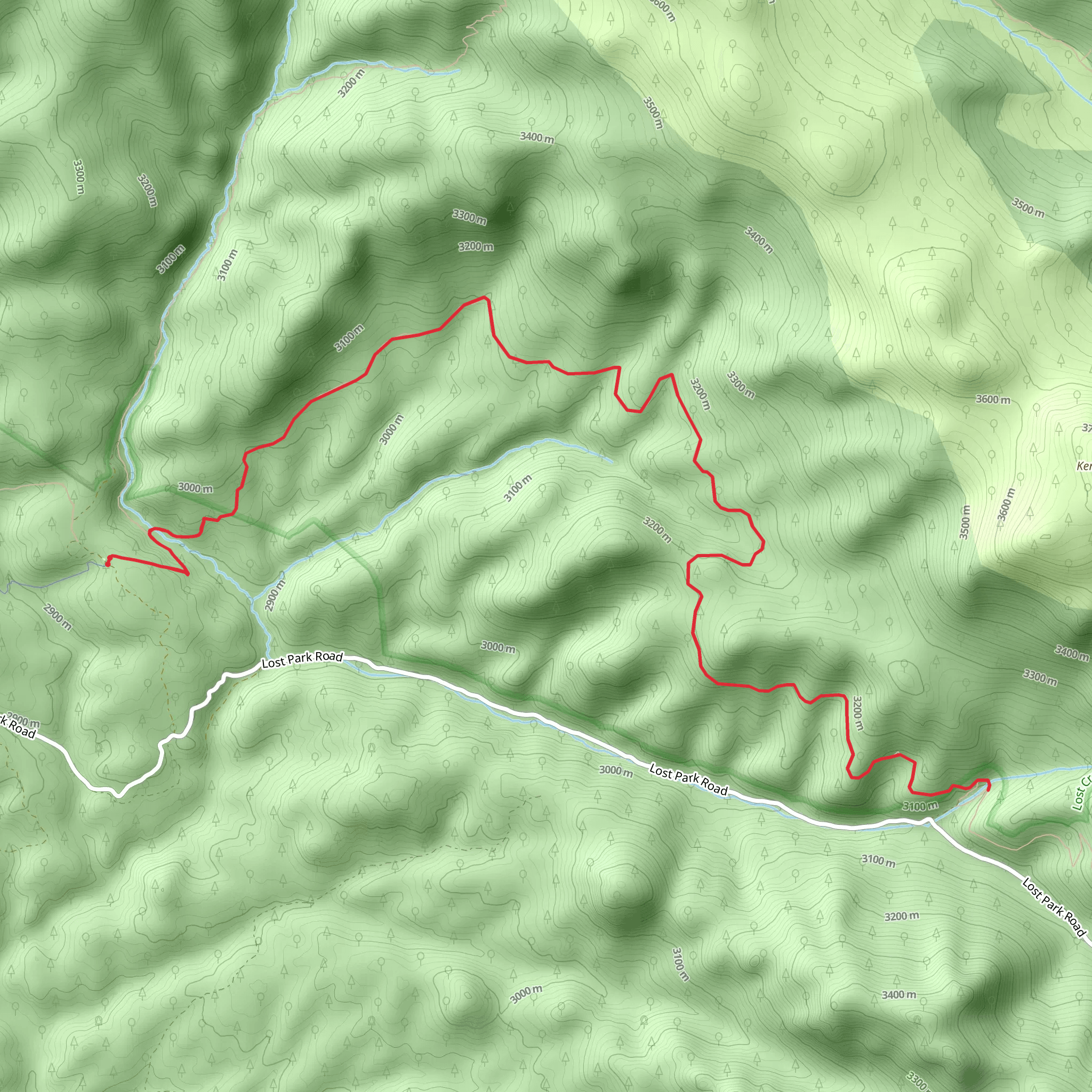 Colorado Trail from Rock Creek Road mobile static map