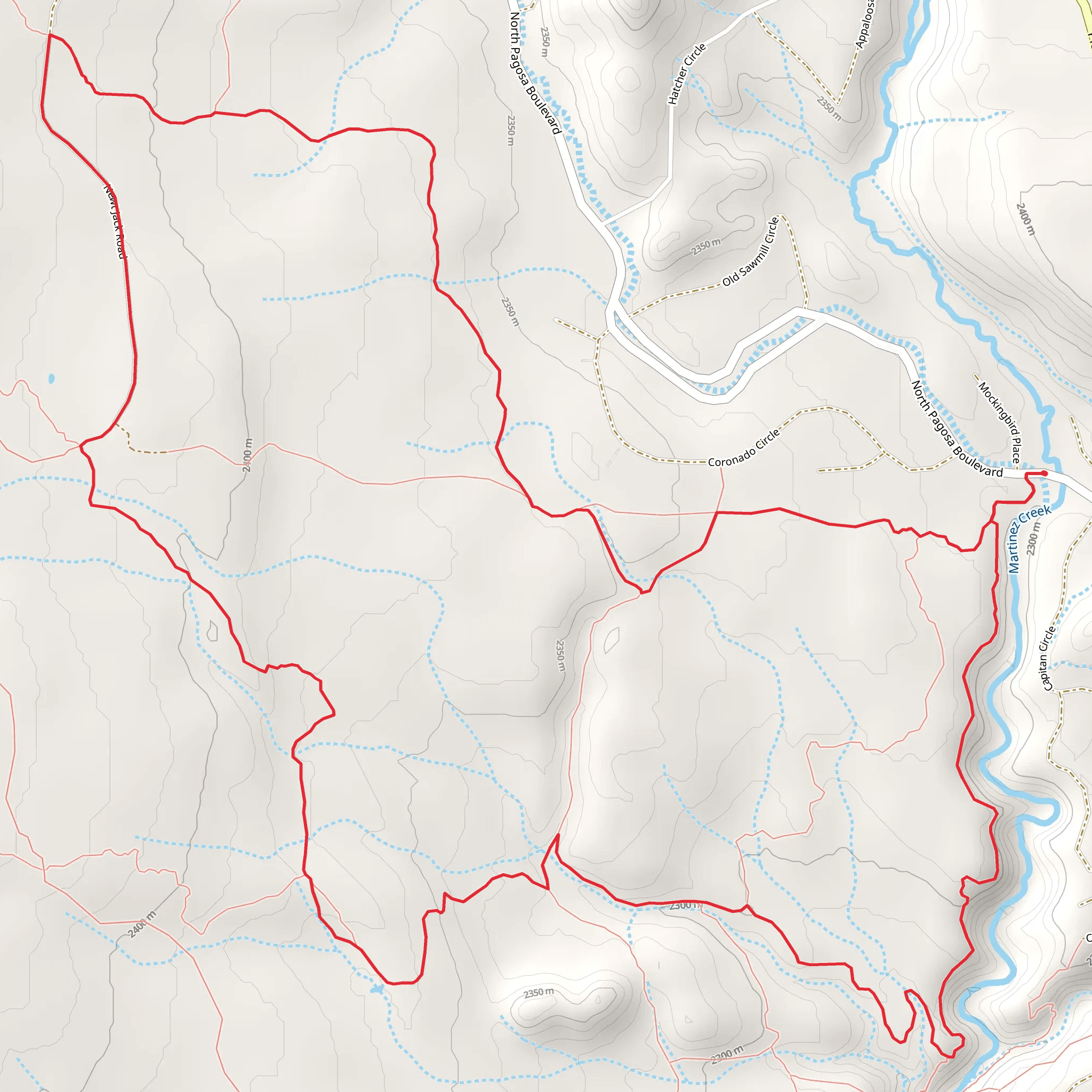 Newt Jack and Round Park Loop mobile static map